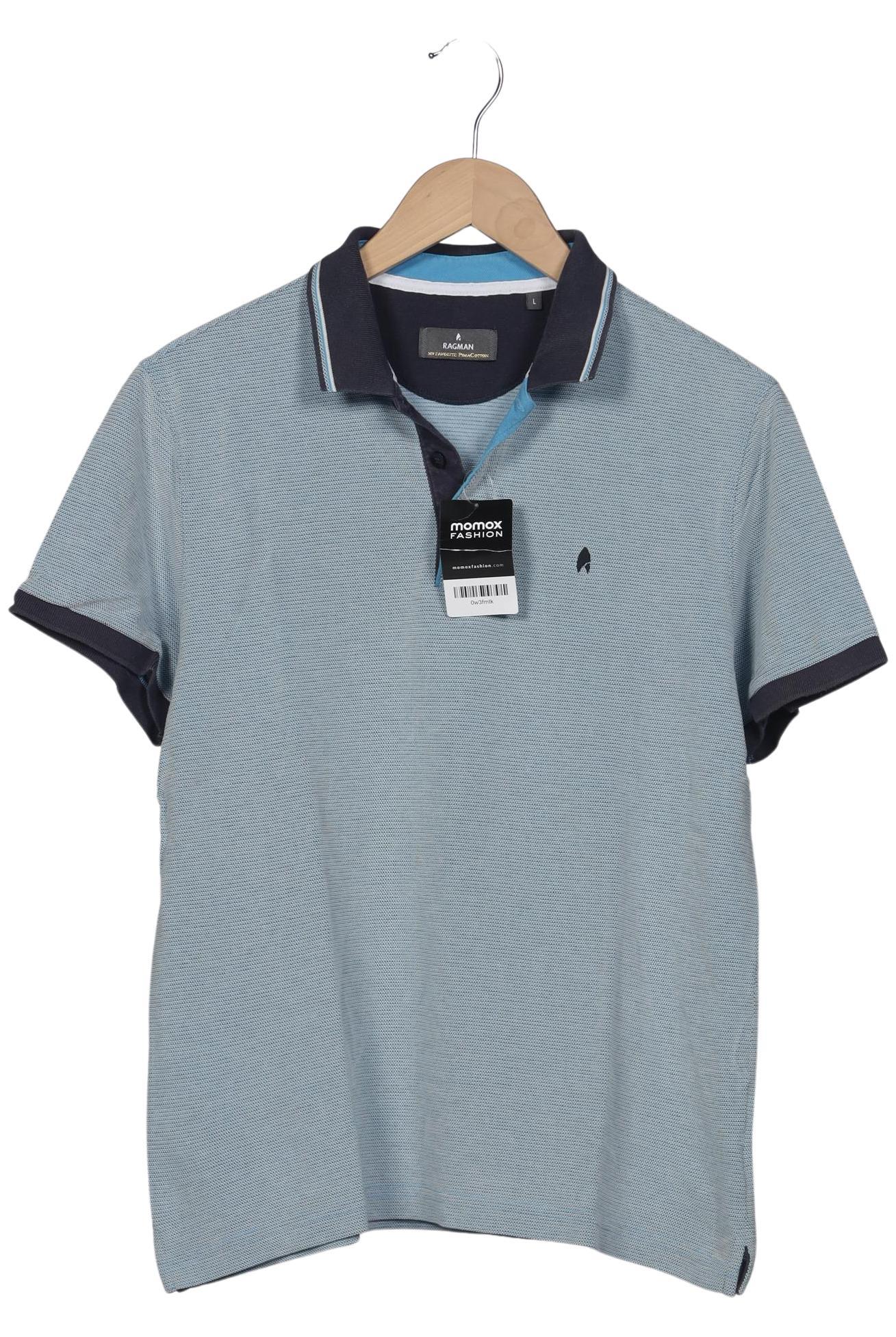 

ragman Herren Poloshirt, hellblau, Gr. 52
