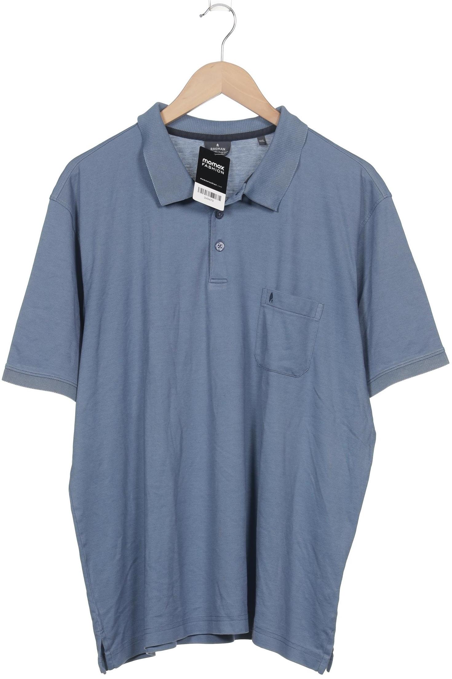 

ragman Herren Poloshirt, blau, Gr. 56