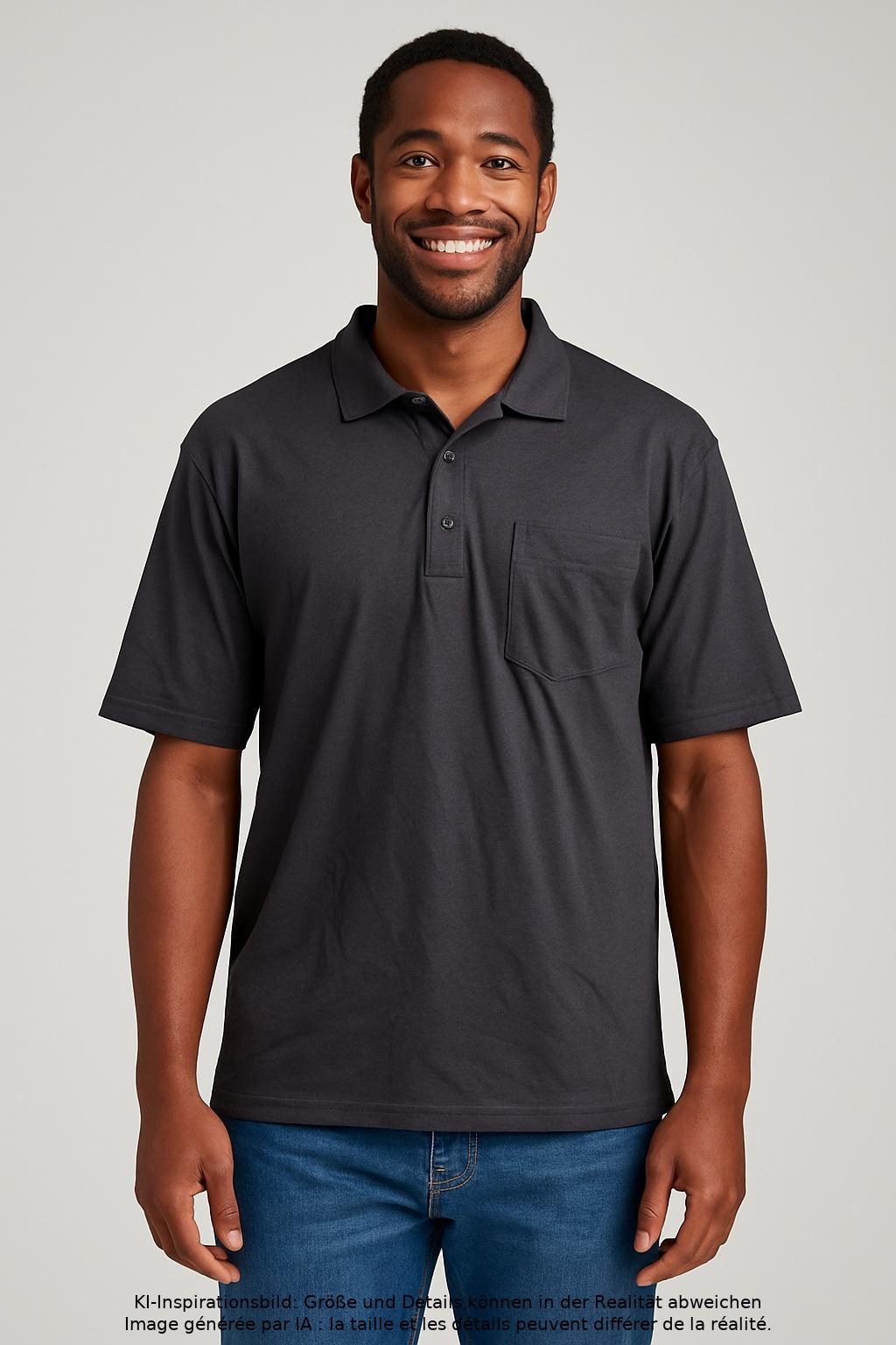 

ragman Herren Poloshirt, grau, Gr. 56
