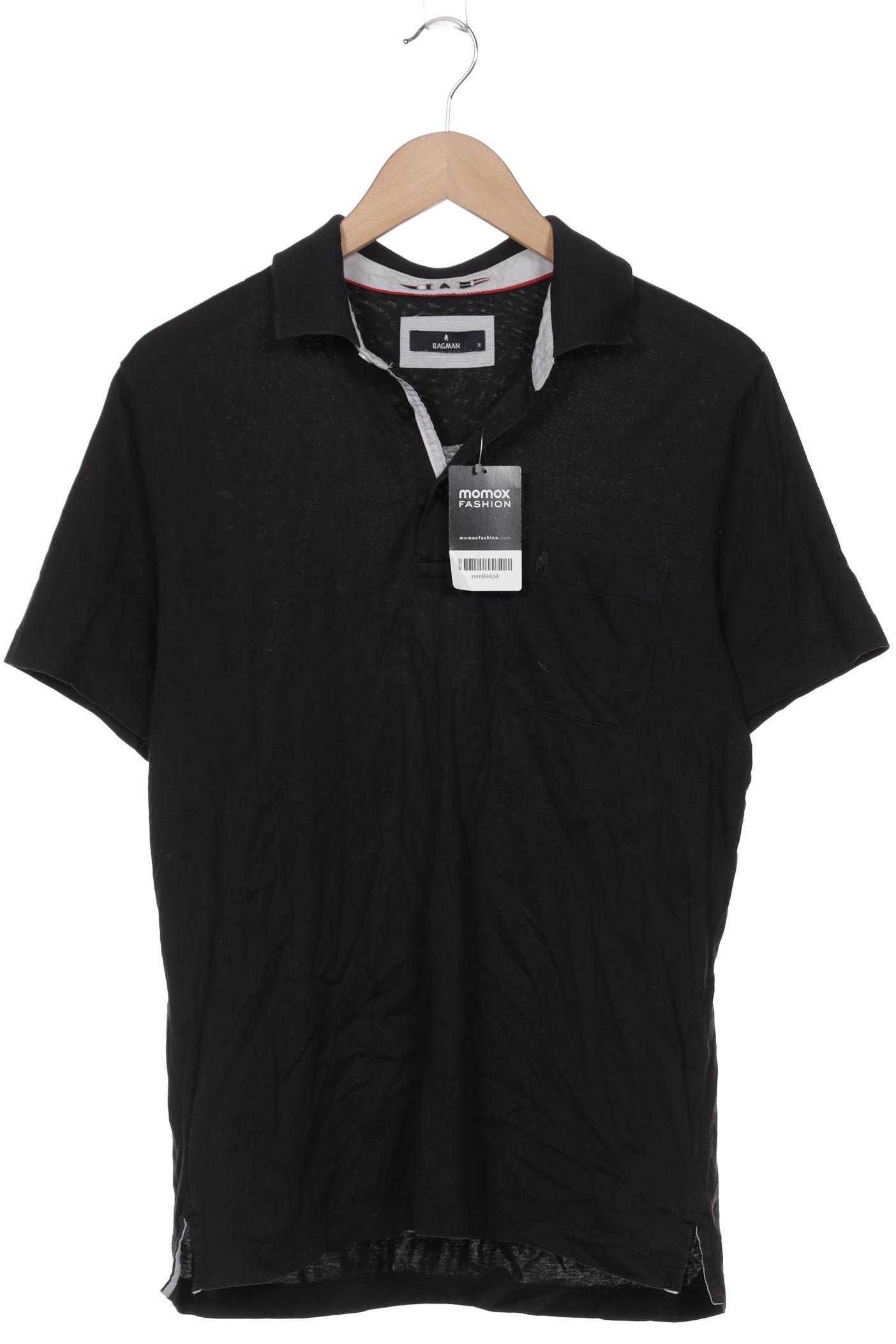 

ragman Herren Poloshirt, schwarz, Gr. 48