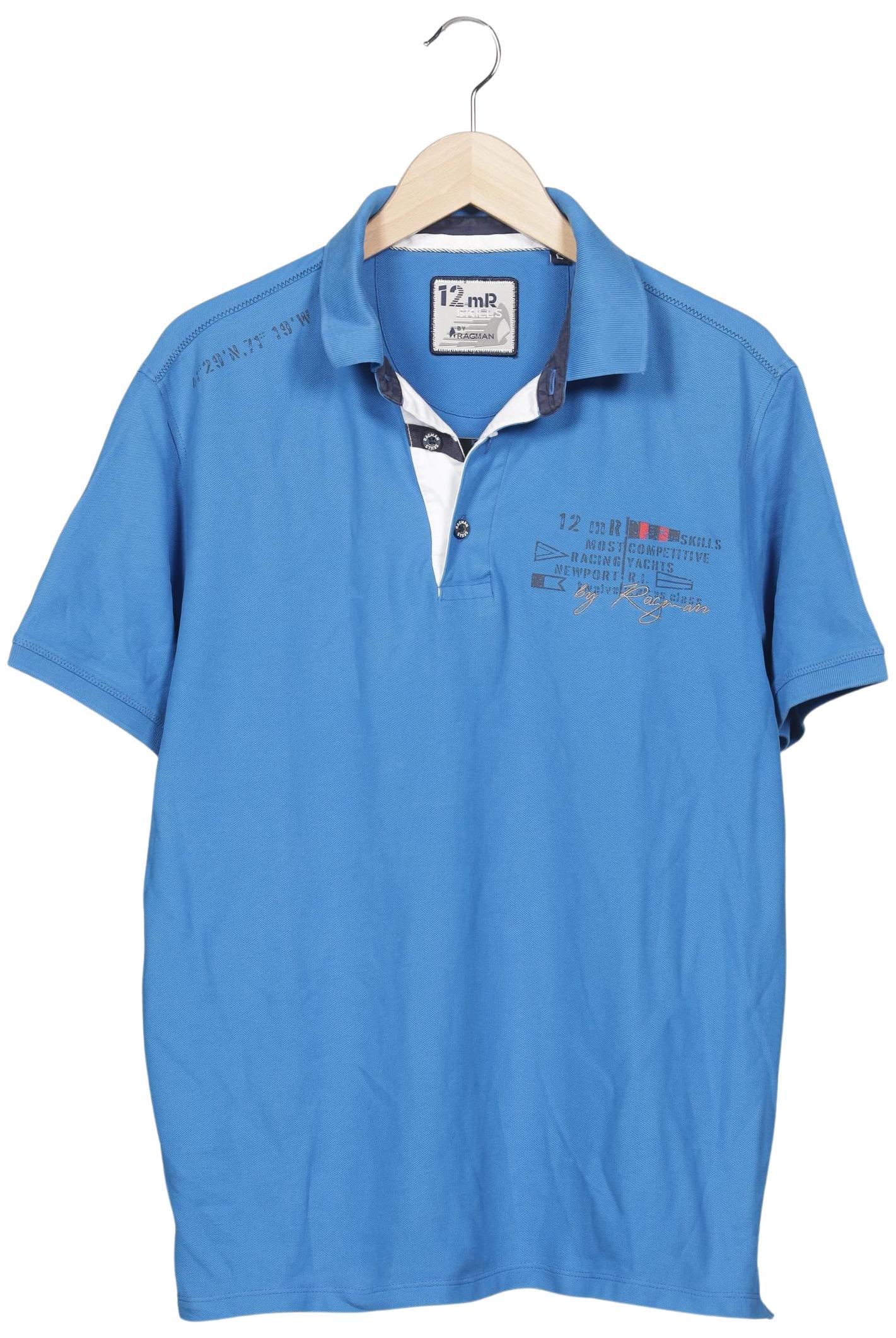 

ragman Herren Poloshirt, blau, Gr. 52