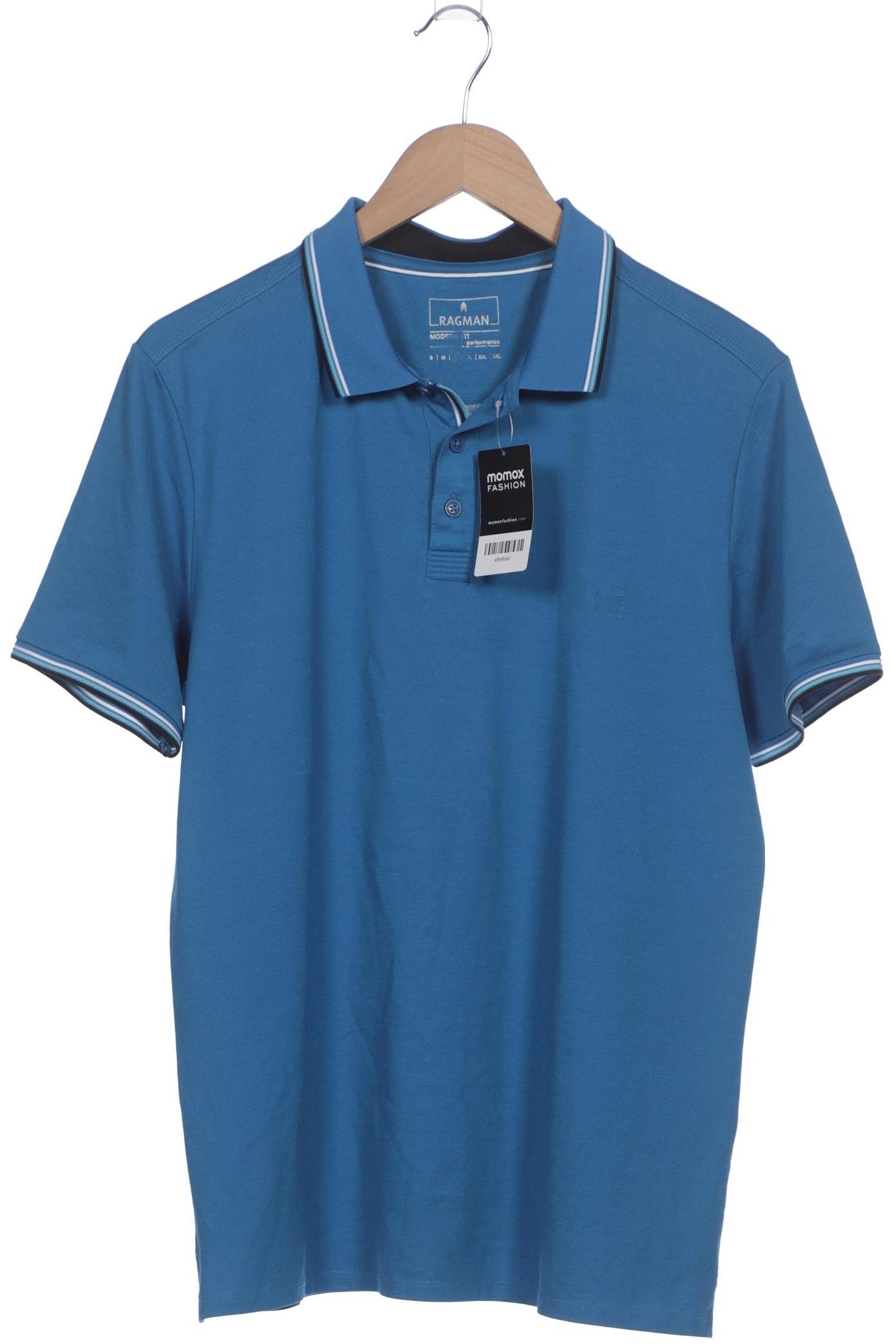 

ragman Herren Poloshirt, blau, Gr. 52