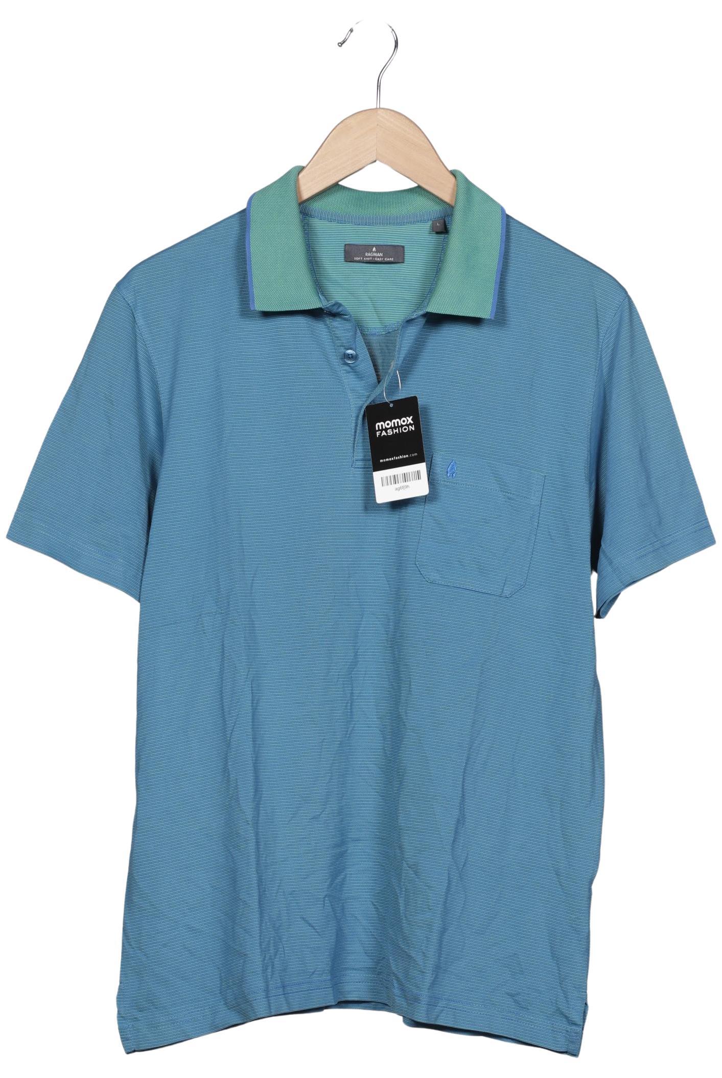 Thumbnail - ragman Herren Poloshirt, hellblau, Gr. 52