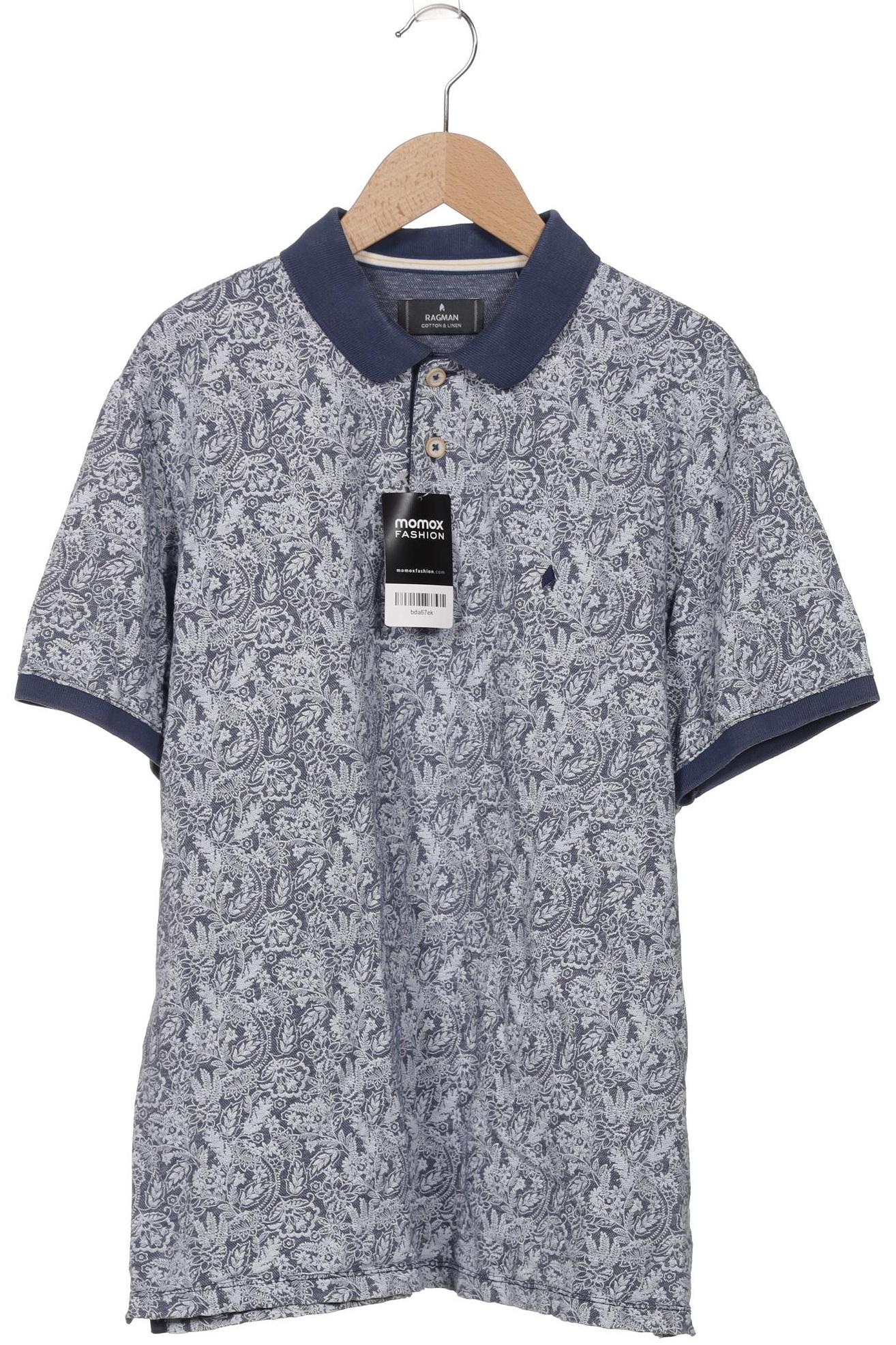 

ragman Herren Poloshirt, blau, Gr. 48