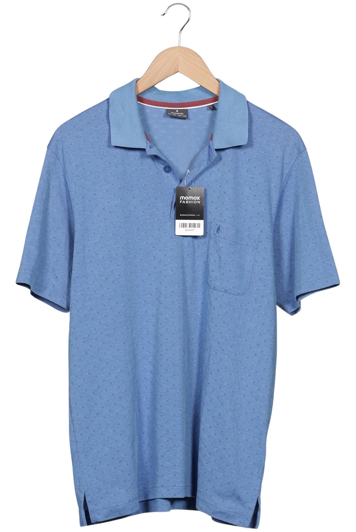 

ragman Herren Poloshirt, blau, Gr. 52