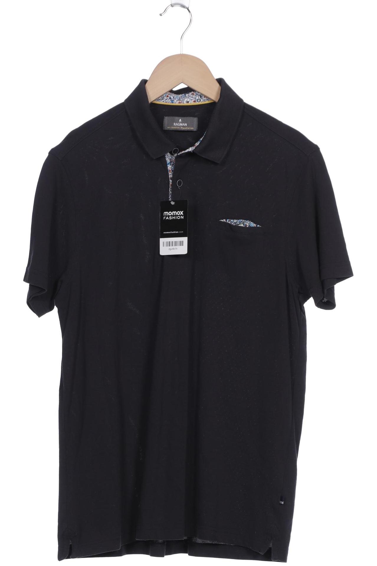 

ragman Herren Poloshirt, schwarz, Gr. 48