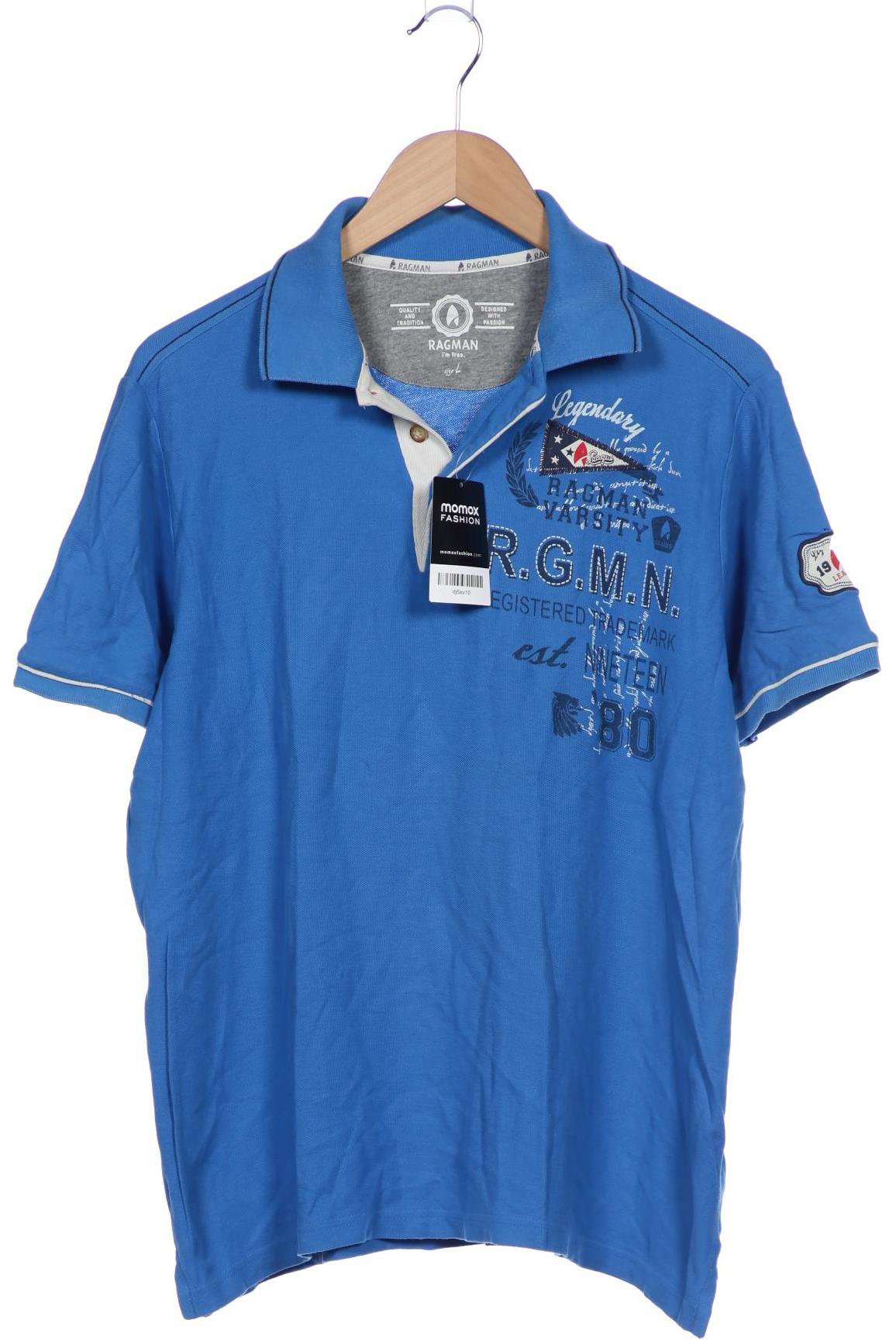 

ragman Herren Poloshirt, blau, Gr. 52