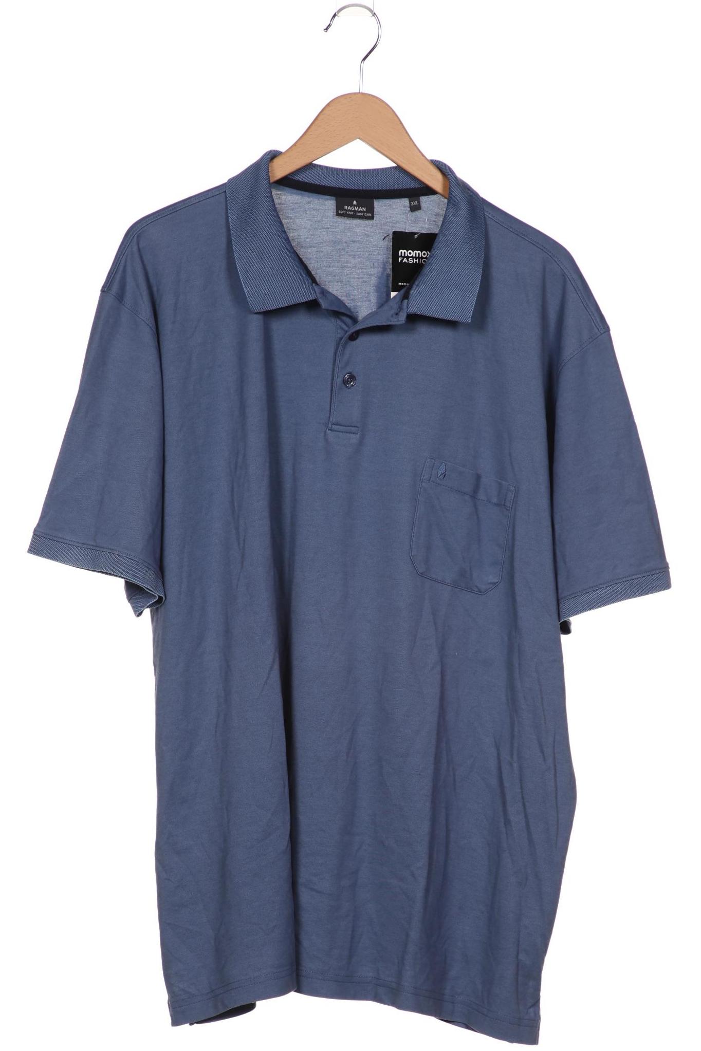 

ragman Herren Poloshirt, blau, Gr. 58