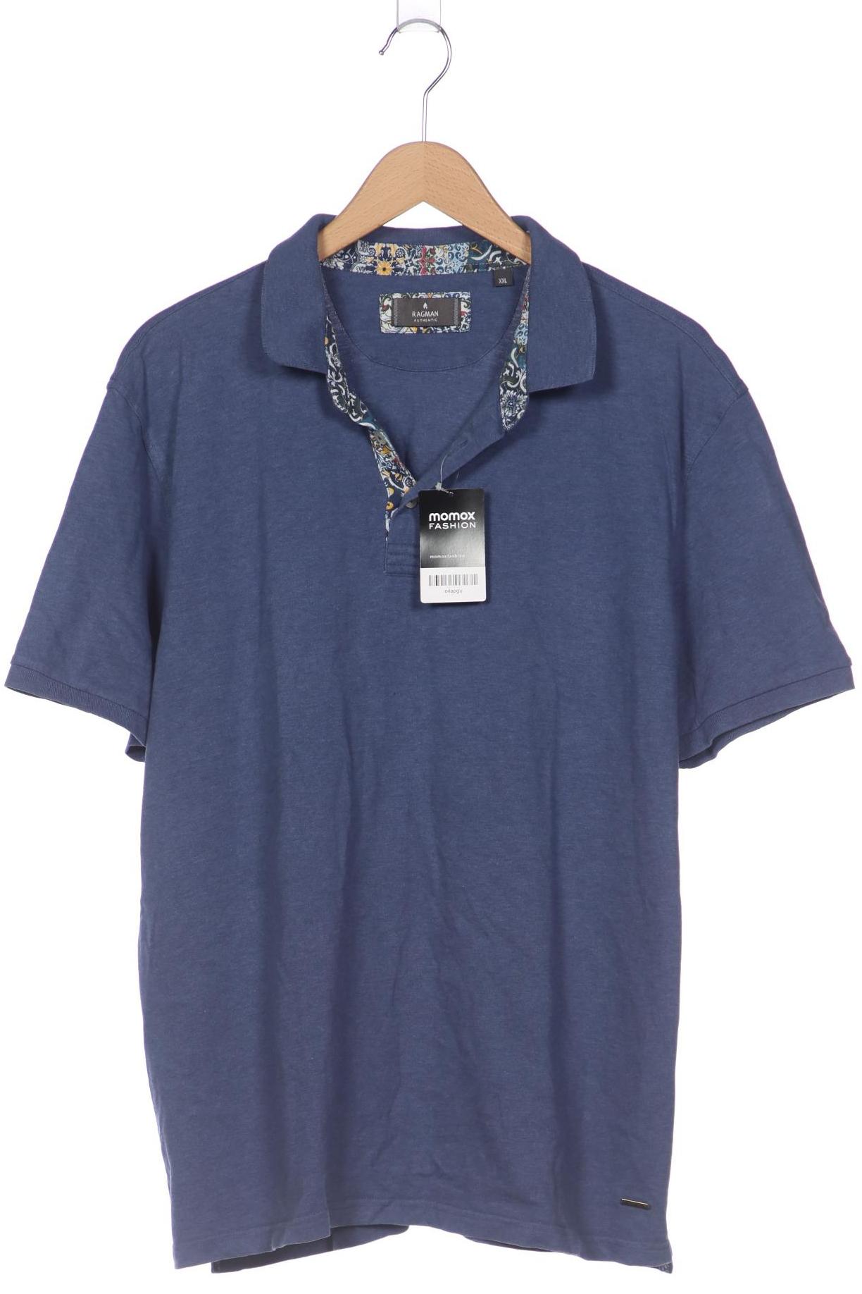 

ragman Herren Poloshirt, blau, Gr. 56