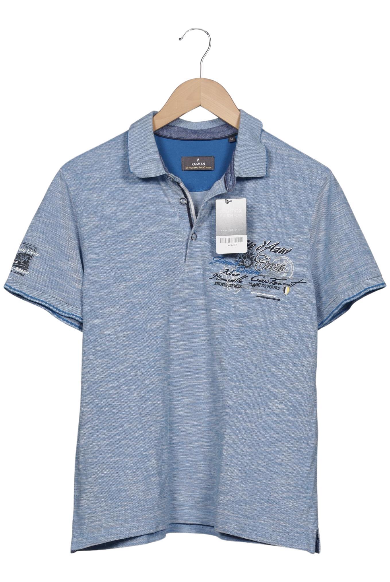 

ragman Herren Poloshirt, blau, Gr. 48