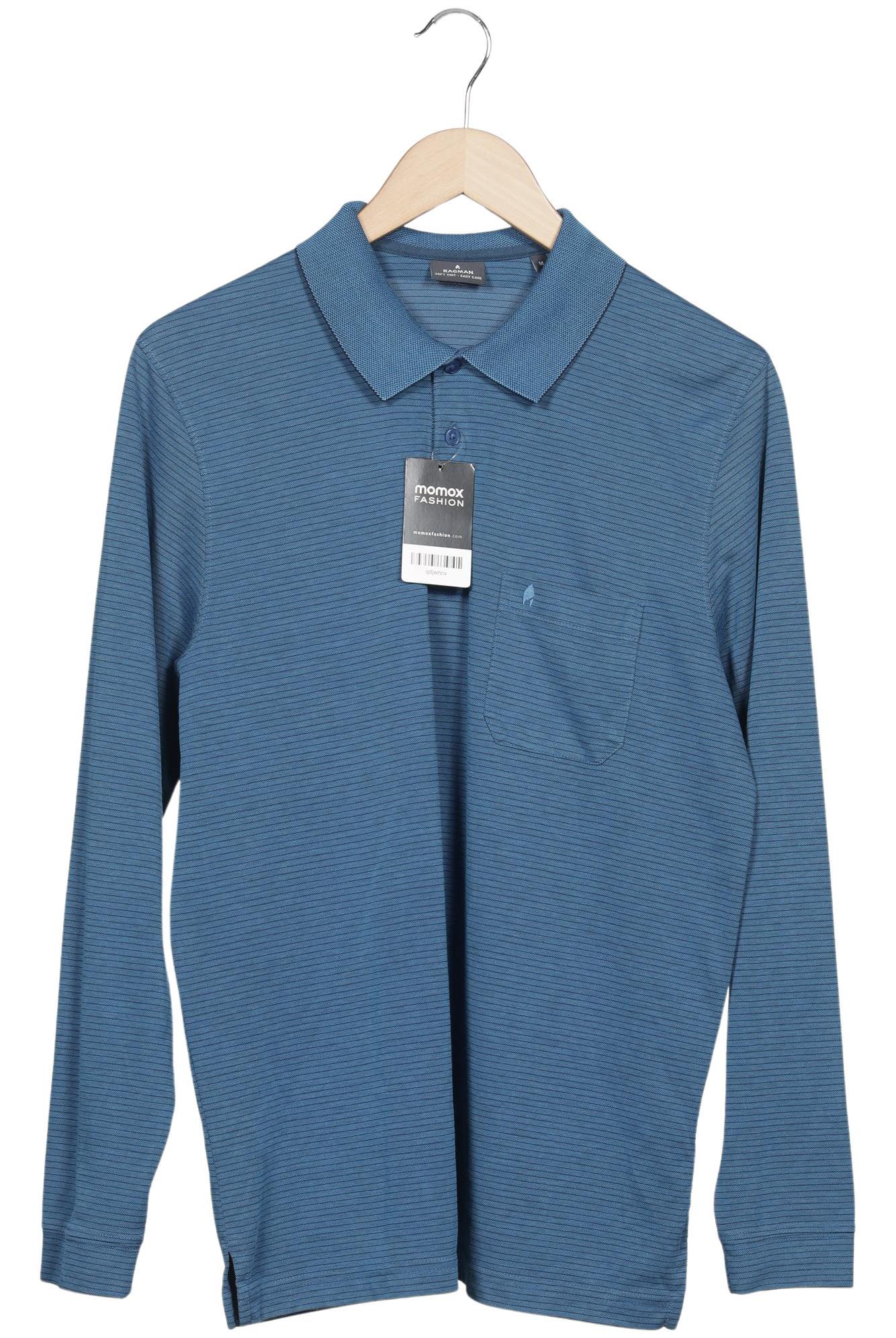 

ragman Herren Poloshirt, blau, Gr. 48