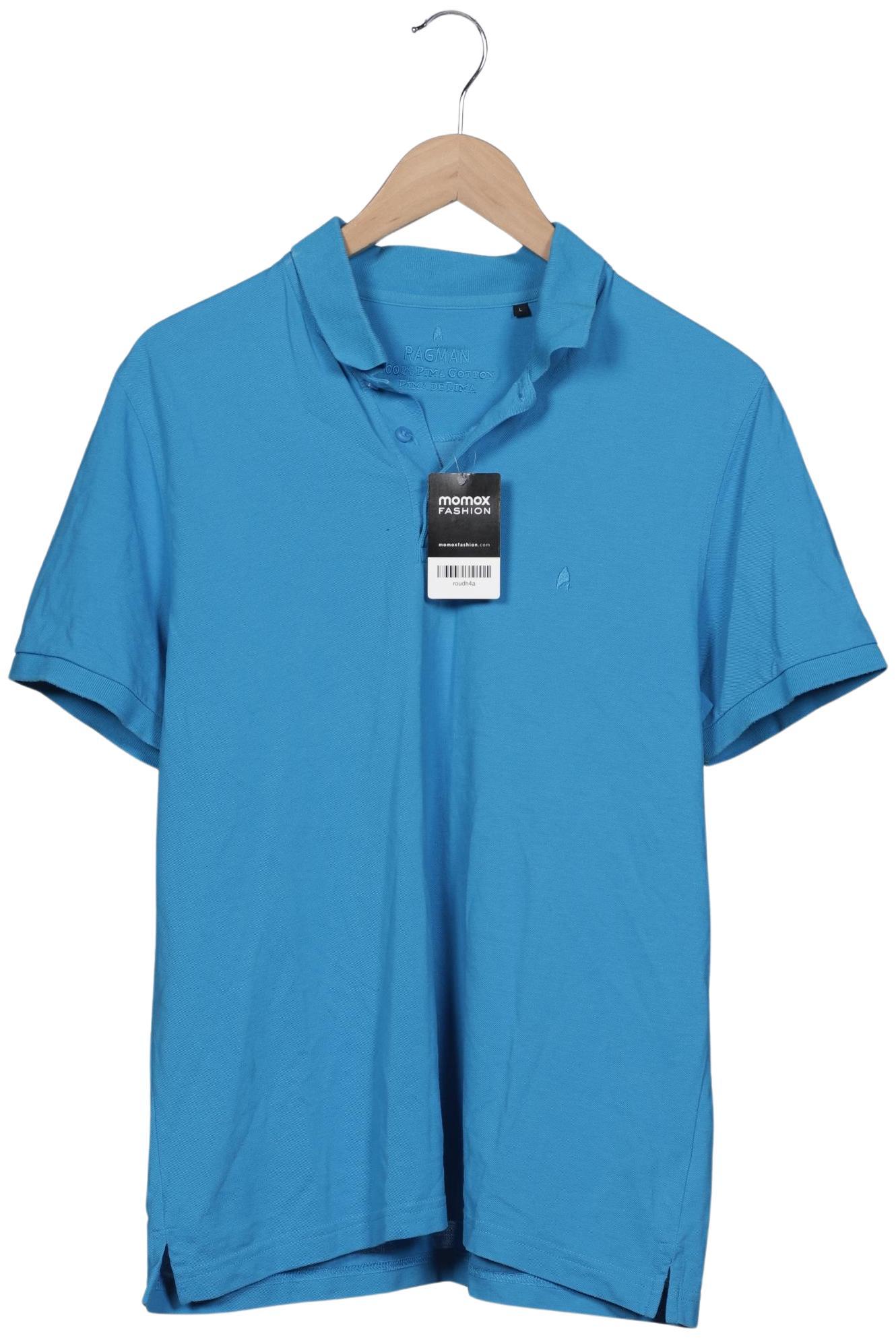 

ragman Herren Poloshirt, blau, Gr. 52