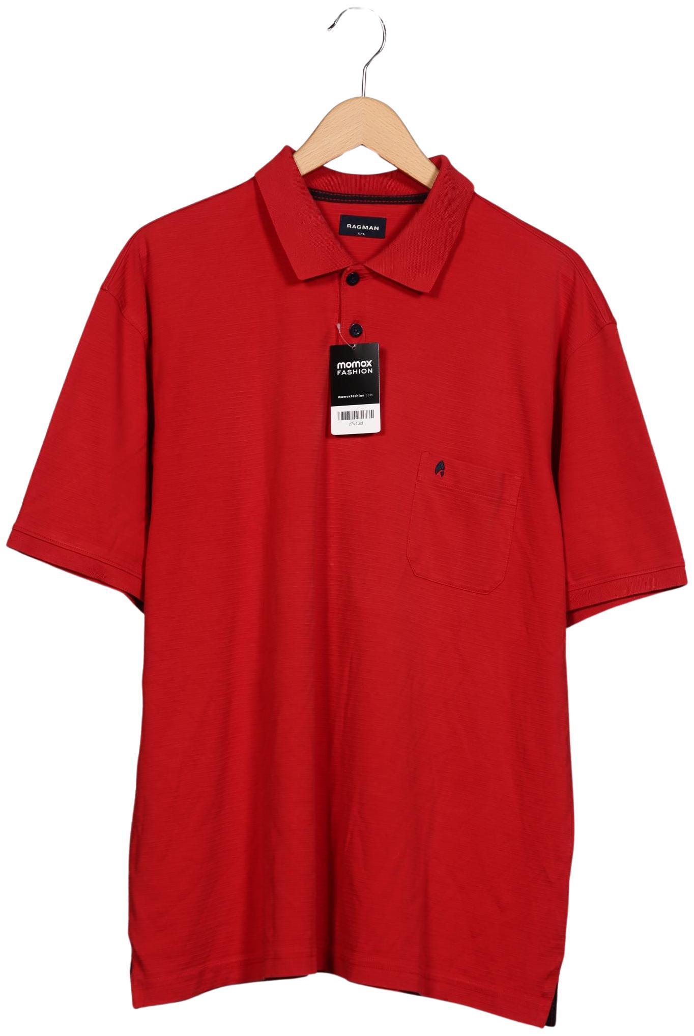 

ragman Herren Poloshirt, rot, Gr. 56