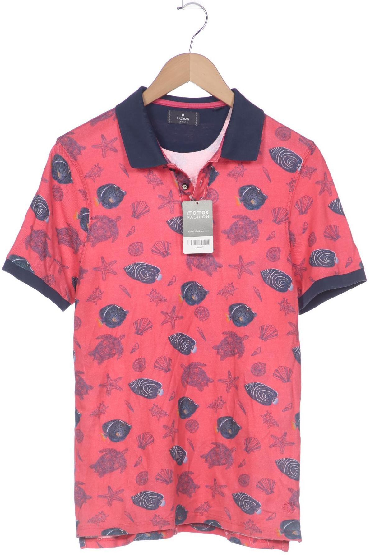 

ragman Herren Poloshirt, pink, Gr. 48