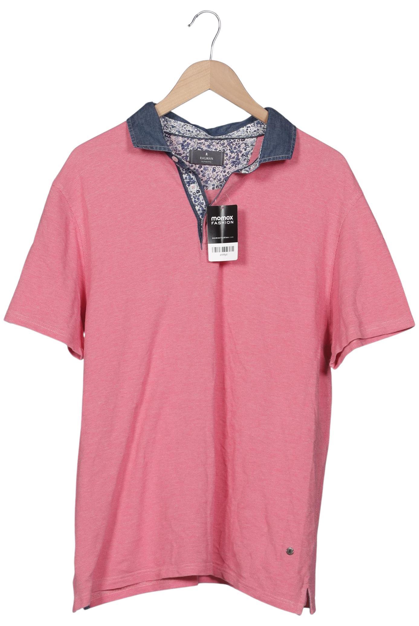 

ragman Herren Poloshirt, pink, Gr. 54