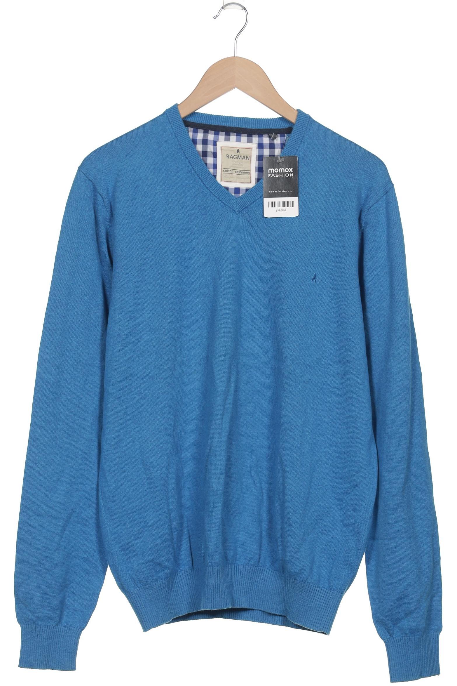 

ragman Herren Pullover, blau, Gr. 52