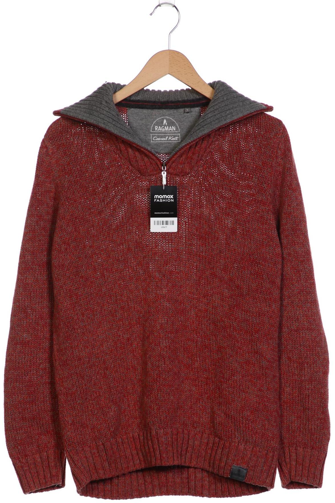 

ragman Herren Pullover, rot, Gr. 52