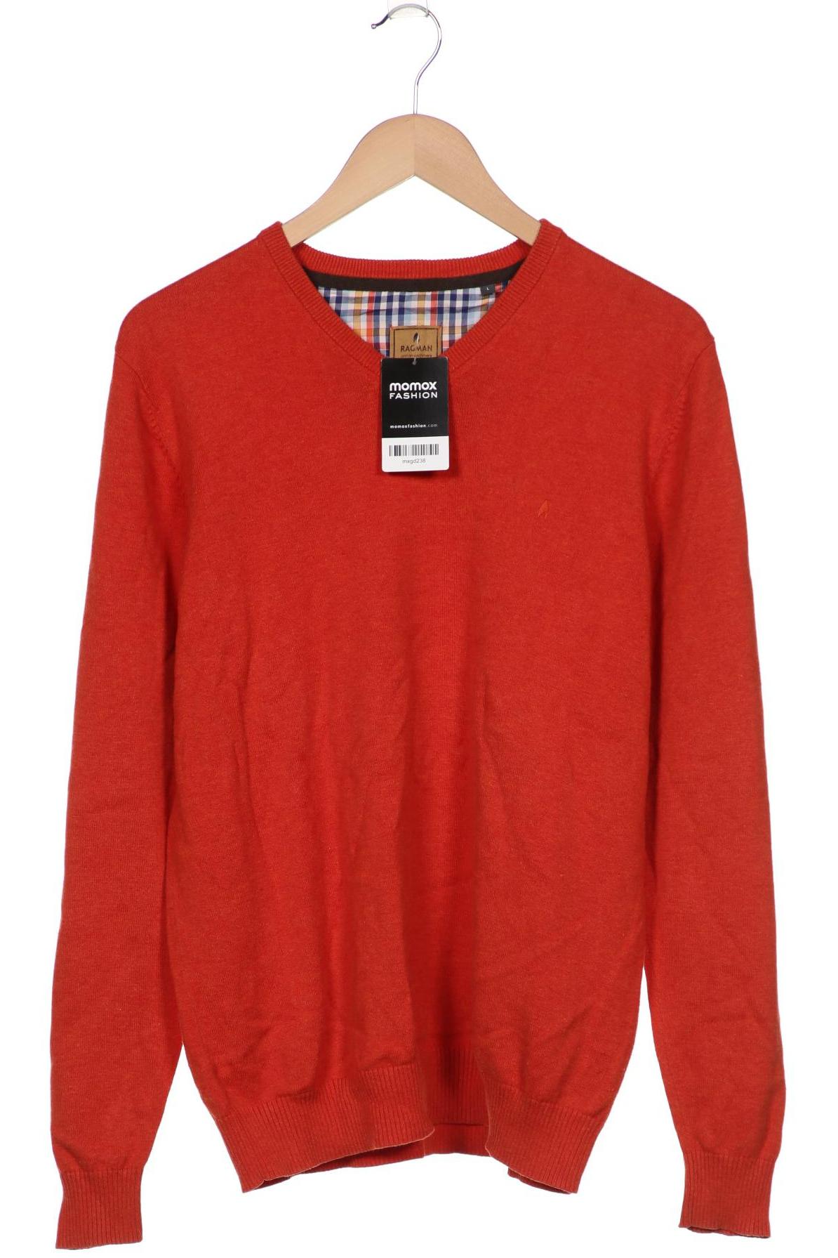 

ragman Herren Pullover, orange, Gr. 52