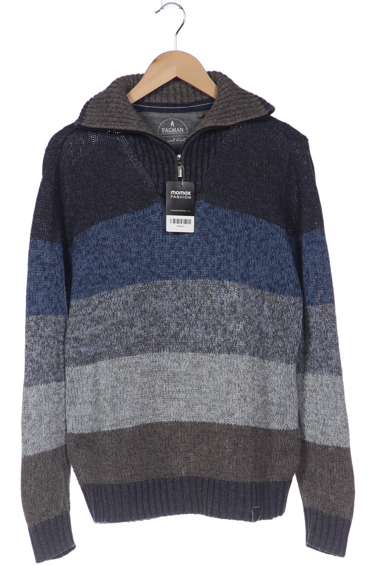 

ragman Herren Pullover, blau, Gr. 52