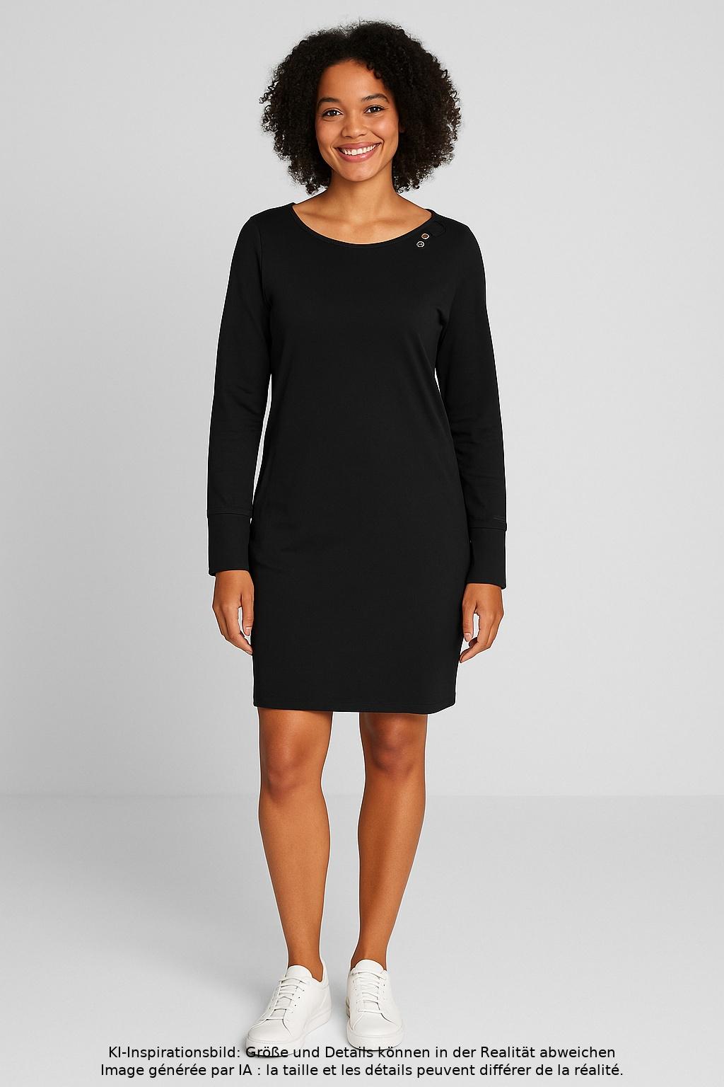 

ragwear Damen Kleid, schwarz, Gr. 42