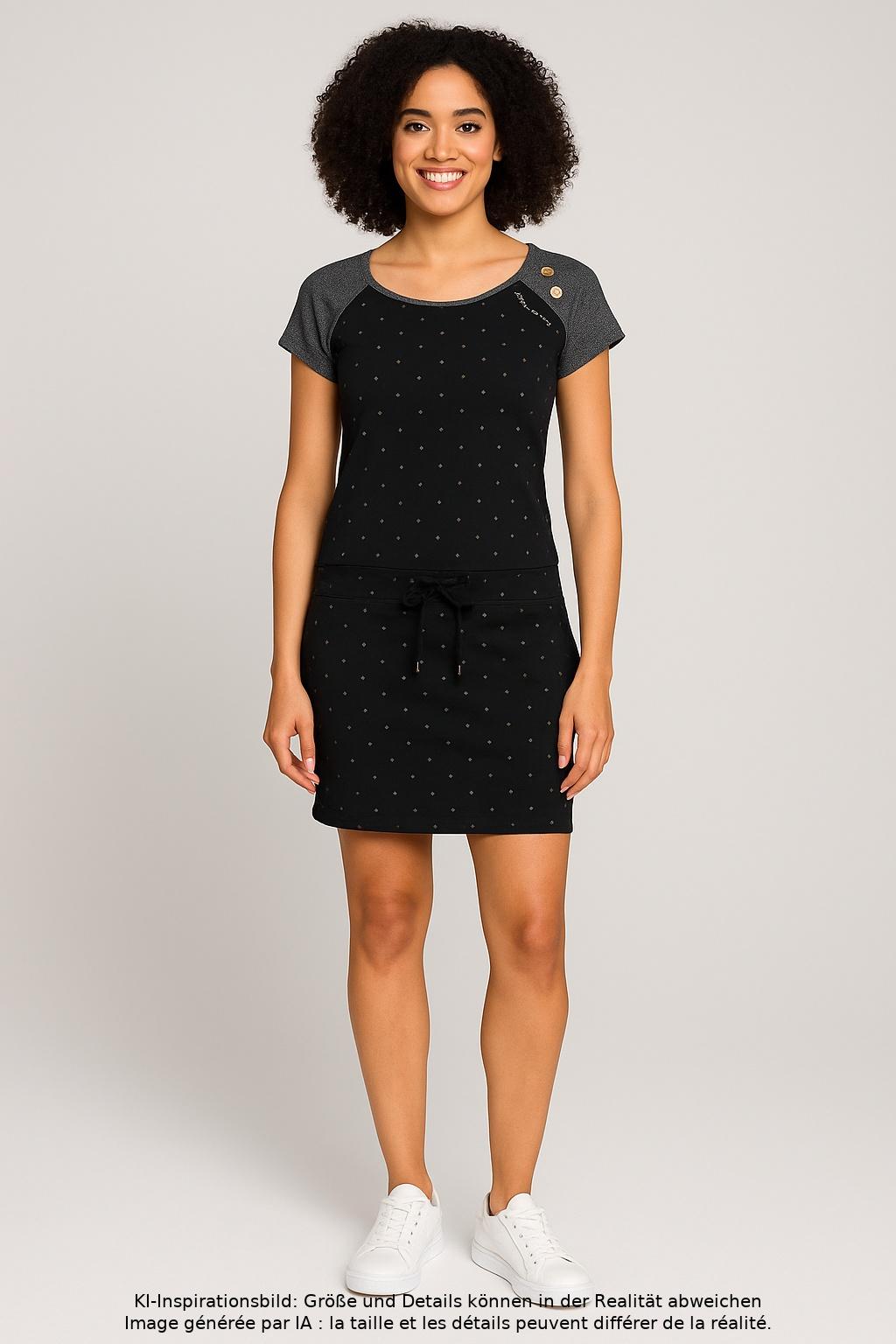 

ragwear Damen Kleid, schwarz, Gr. 38