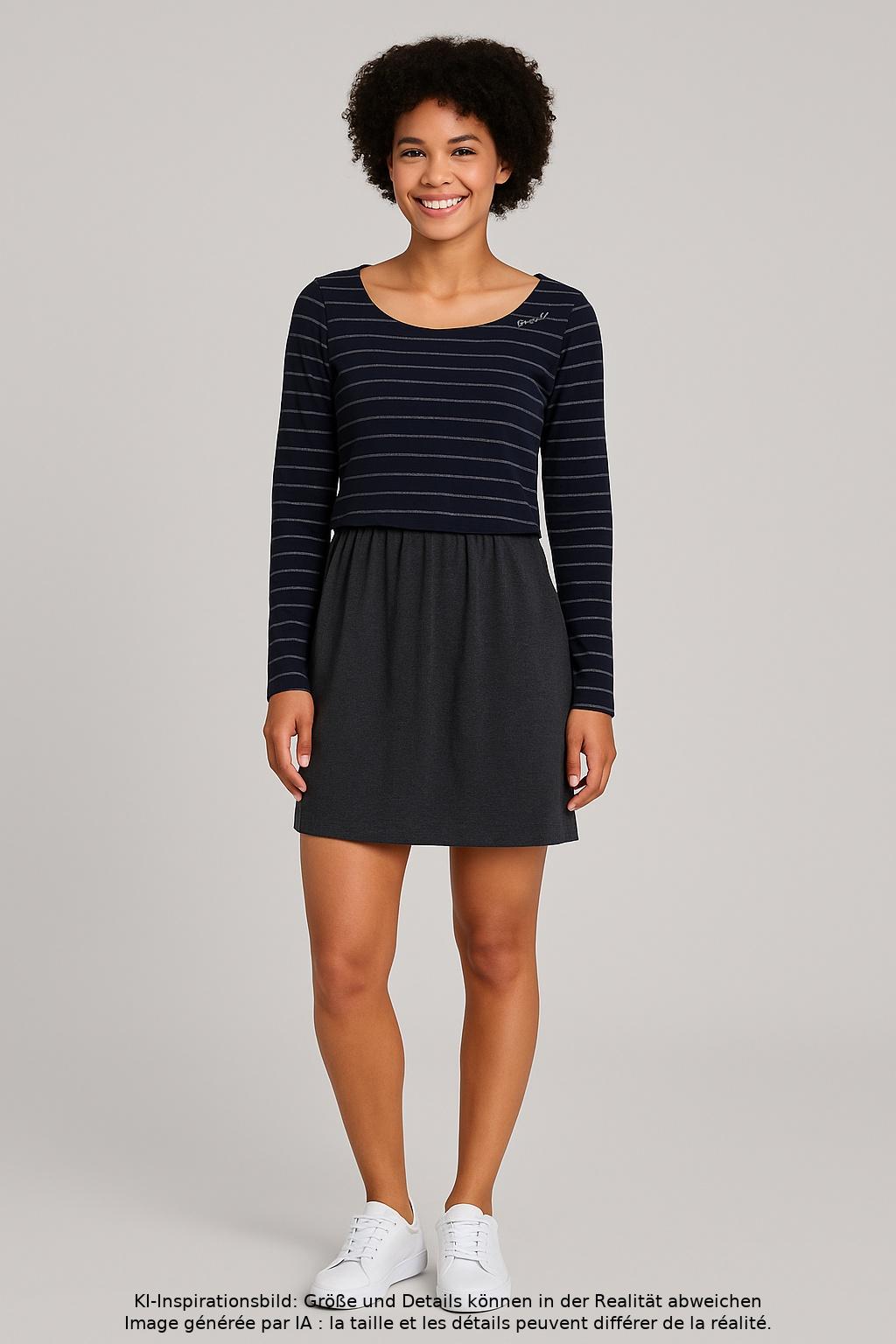 

ragwear Damen Kleid, marineblau, Gr. 38