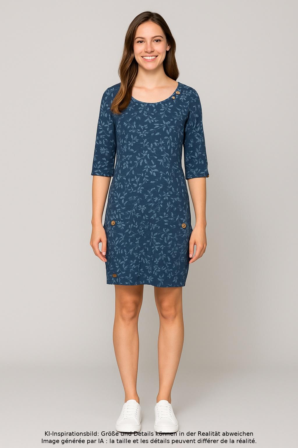 

ragwear Damen Kleid, marineblau, Gr. 34