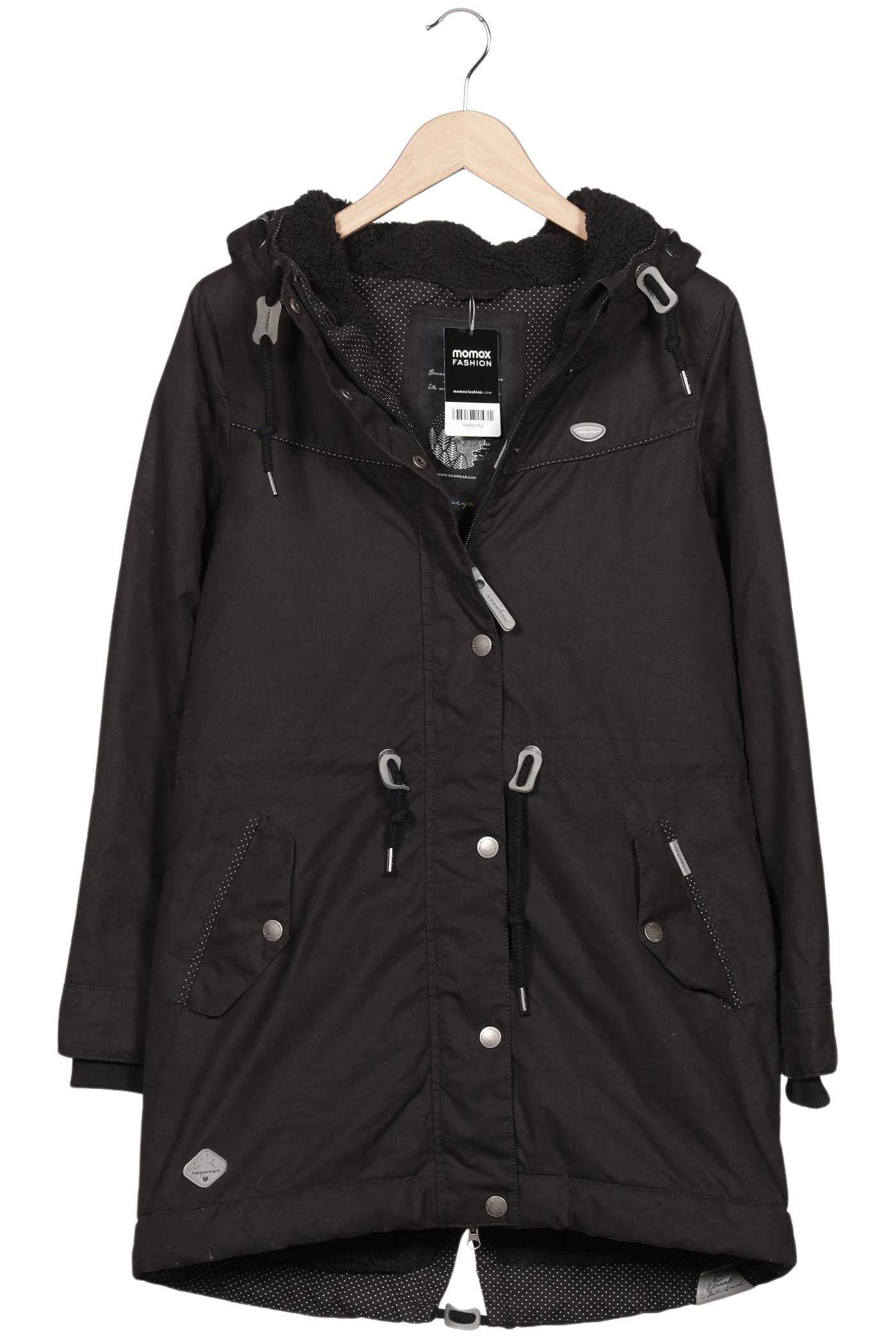 

ragwear Damen Mantel, schwarz, Gr. 36