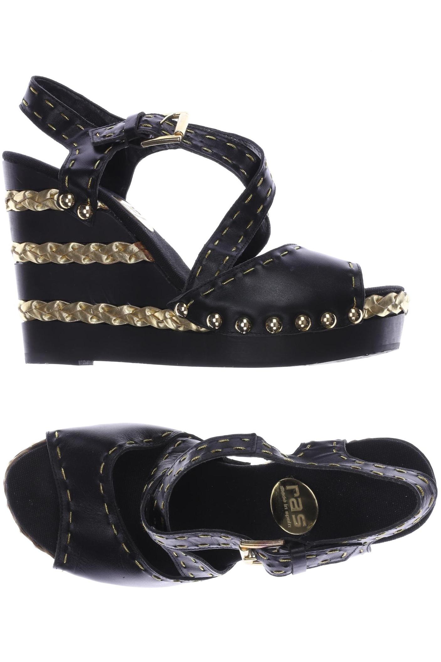 

ras Damen Sandale, schwarz, Gr. 36