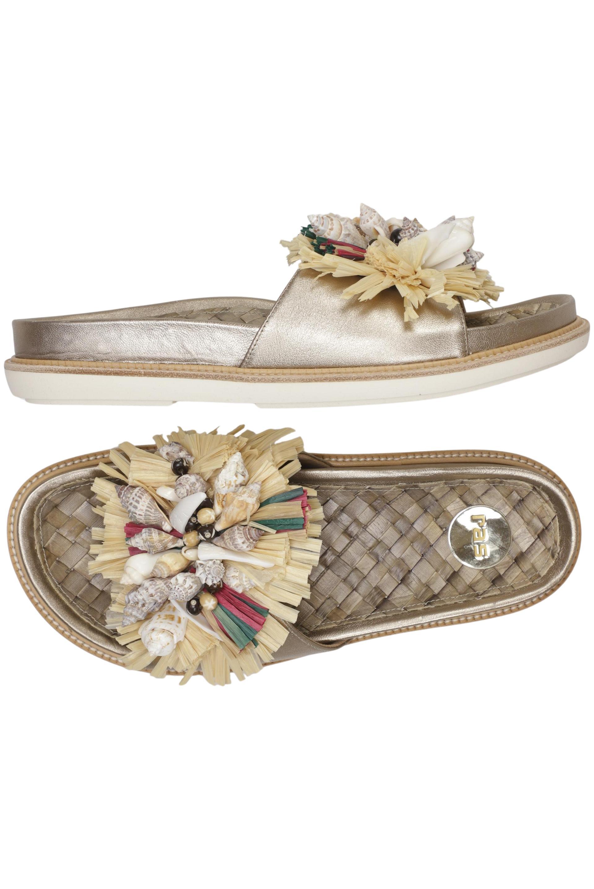 

ras Damen Sandale, gold, Gr. 39