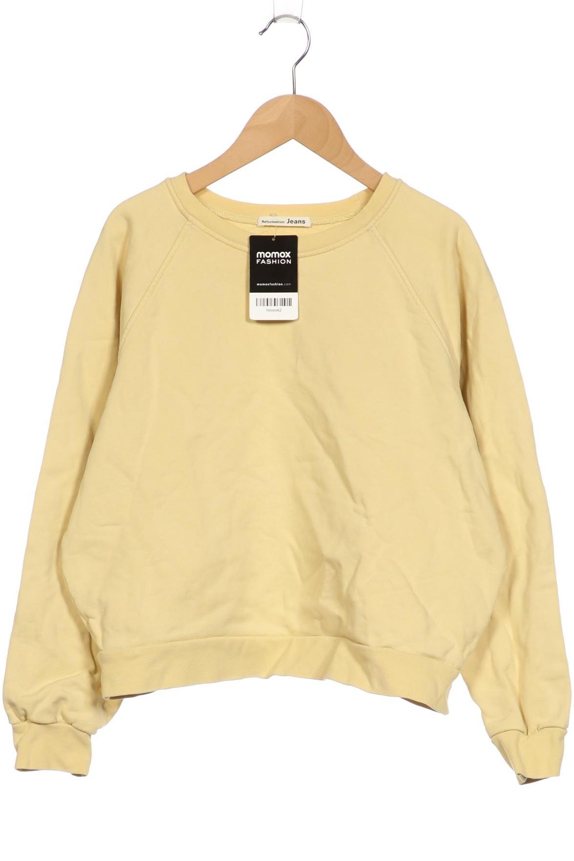 

Reformation Damen Sweatshirt, gelb, Gr. 38