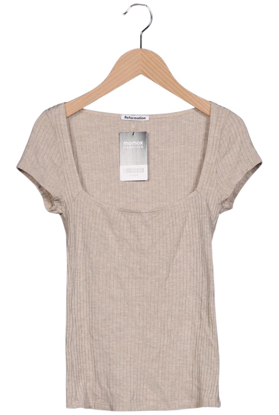 

Reformation Damen T-Shirt, beige, Gr. 36