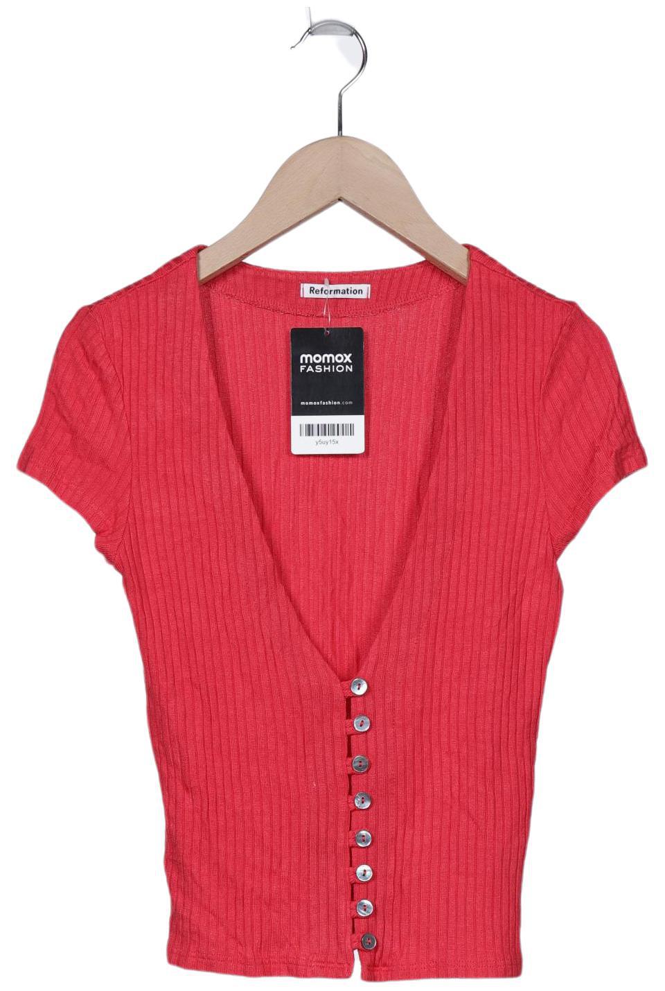 

Reformation Damen T-Shirt, rot, Gr. 36