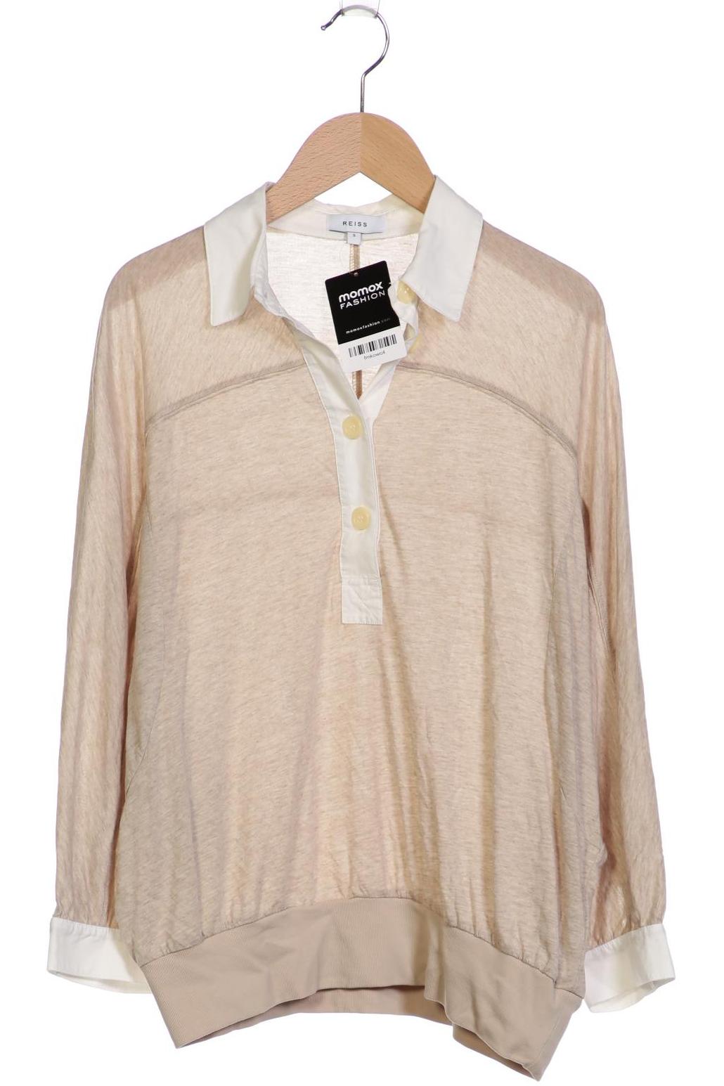 

Reiss Damen Langarmshirt, beige, Gr. 36