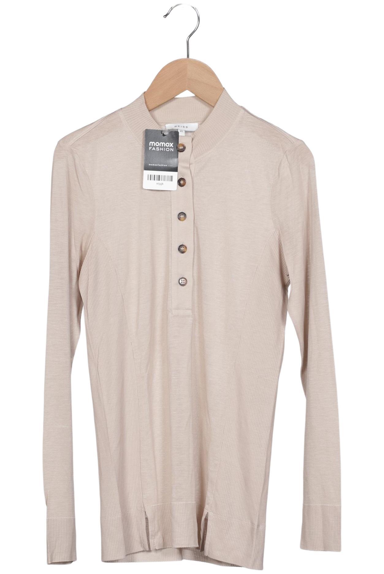 

Reiss Damen Langarmshirt, beige, Gr. 34