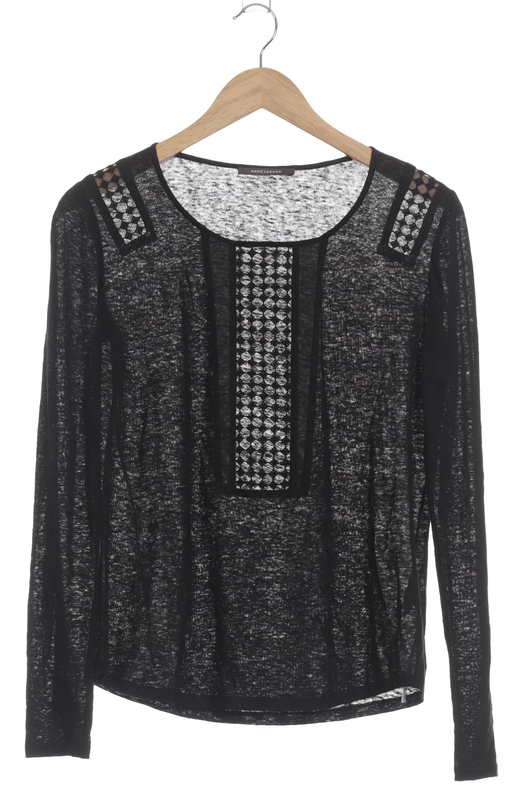 

Rene Lezard Damen Langarmshirt, schwarz, Gr. 36