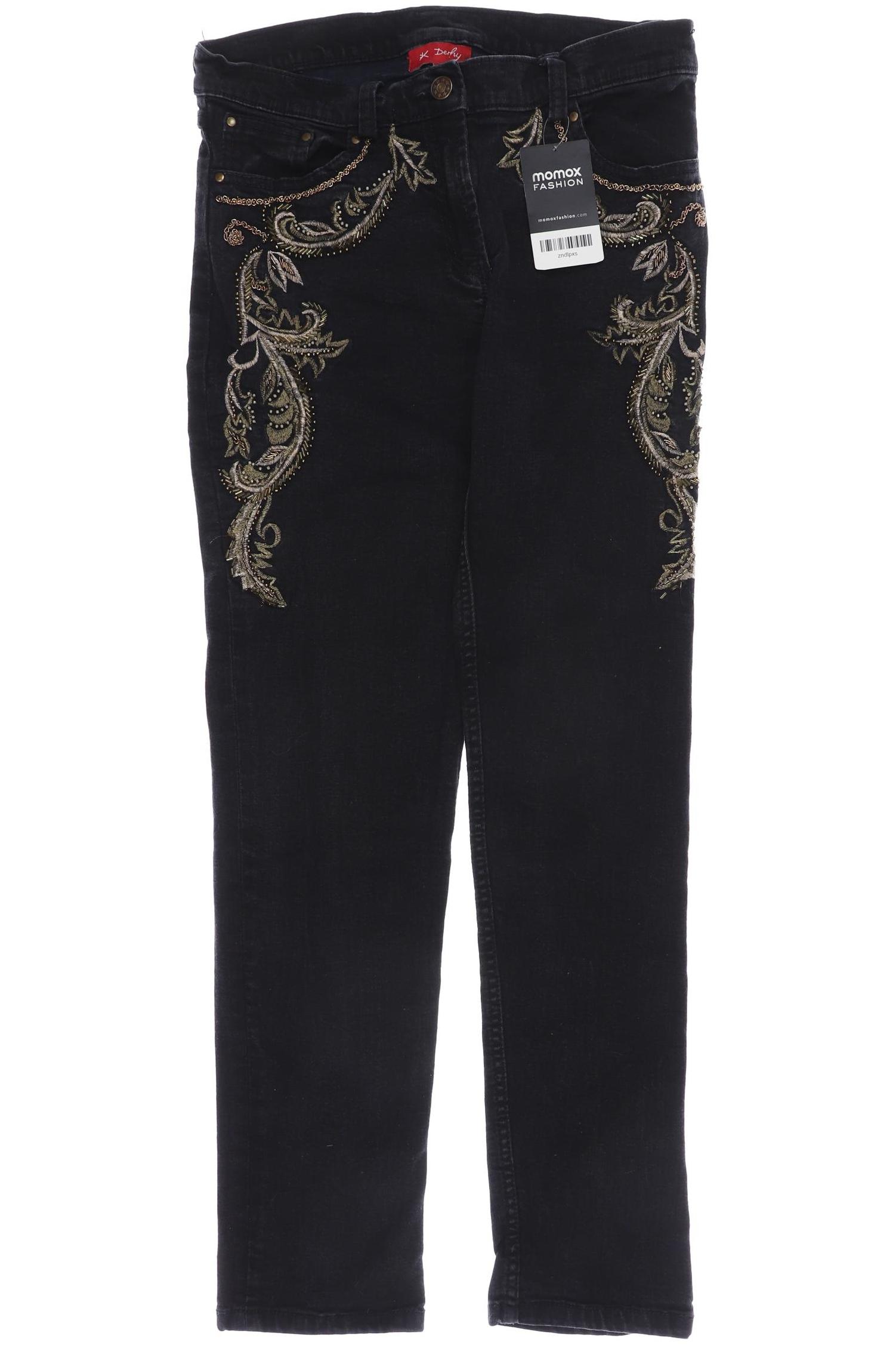 

Rene Derhy Damen Jeans, schwarz, Gr. 0