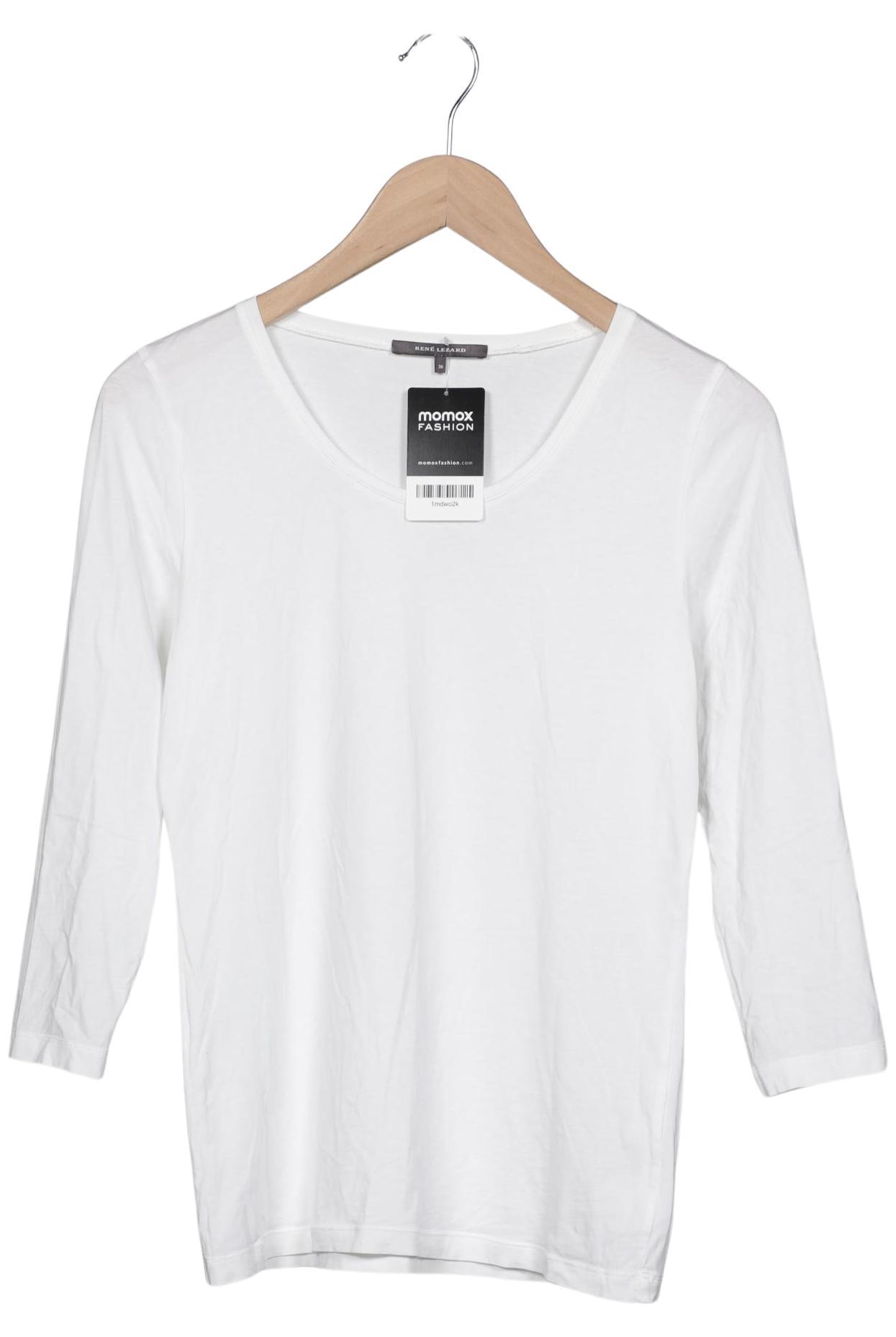 

Rene Lezard Damen Langarmshirt, weiß, Gr. 36