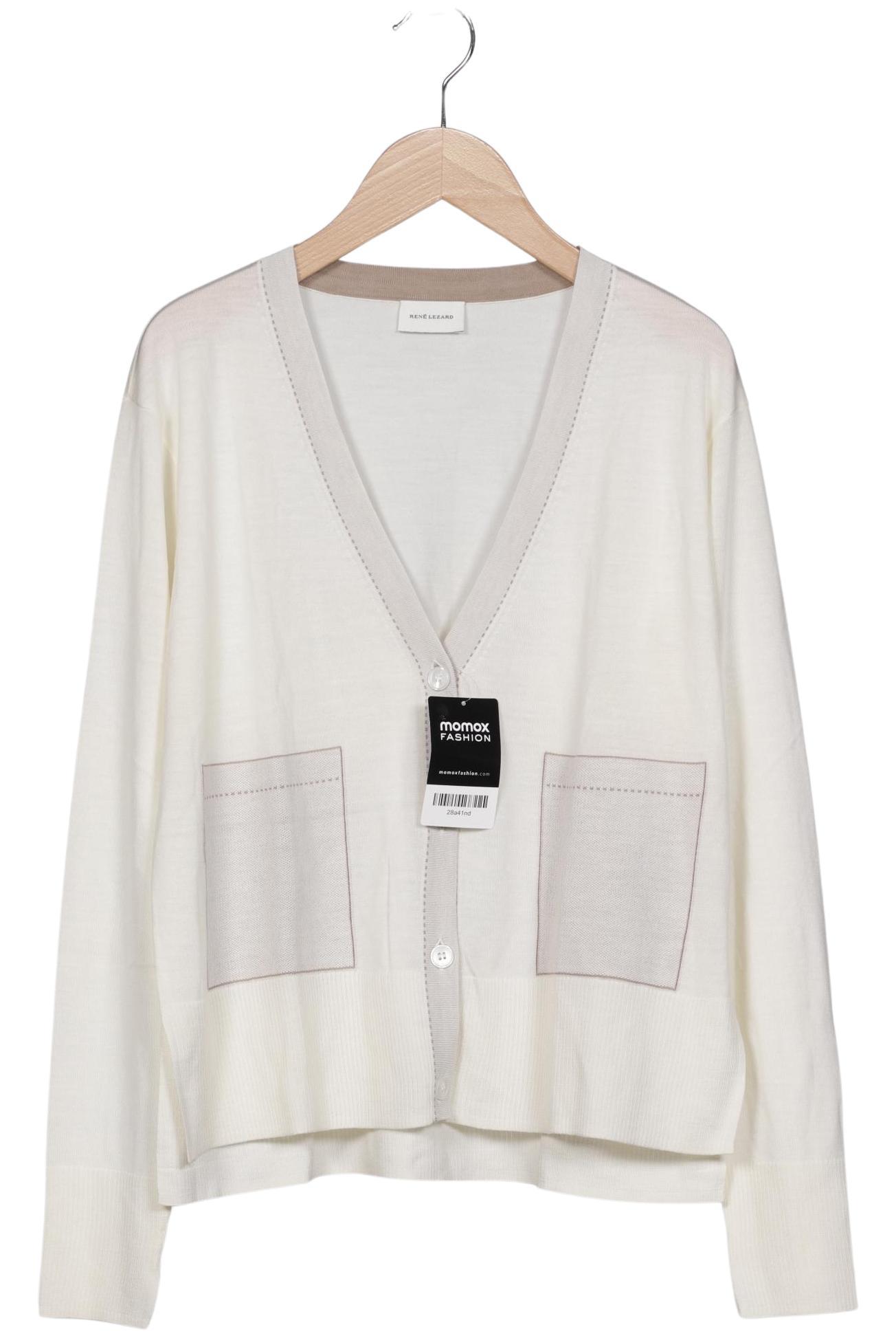 

Rene Lezard Damen Strickjacke, cremeweiß, Gr. 34