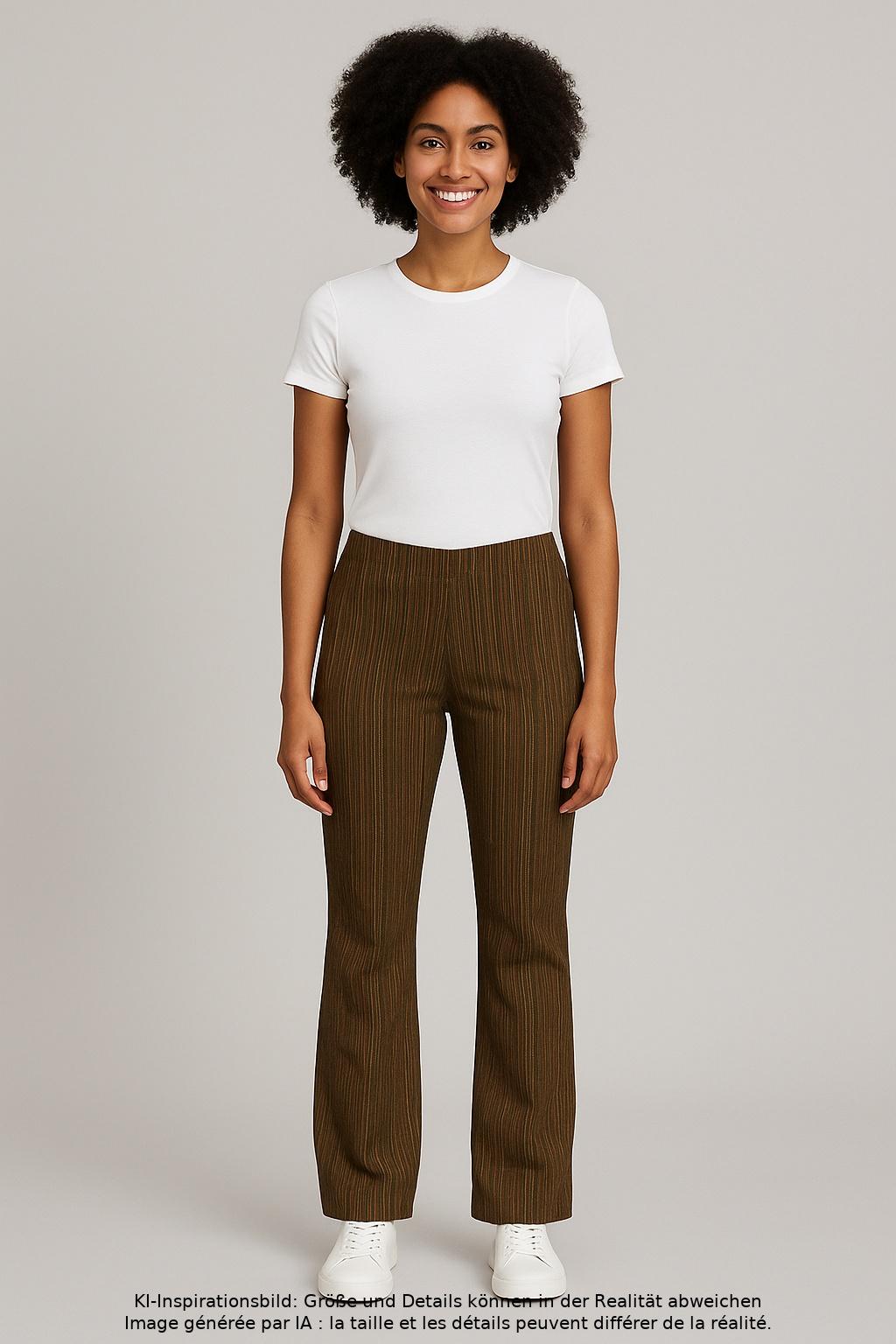 

Rene Lezard Damen Stoffhose, braun, Gr. 38