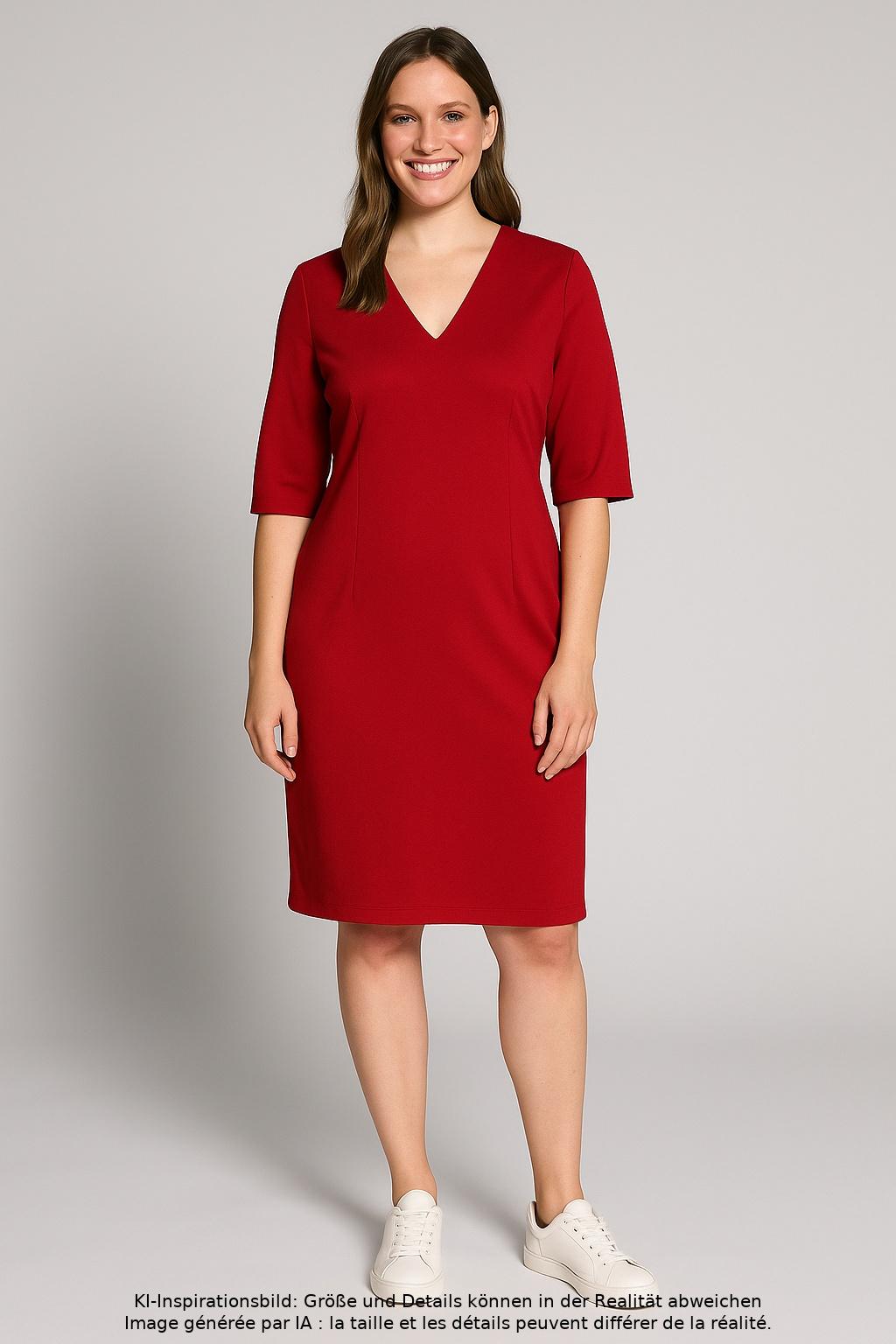

Rene Lezard Damen Kleid, rot, Gr. 42