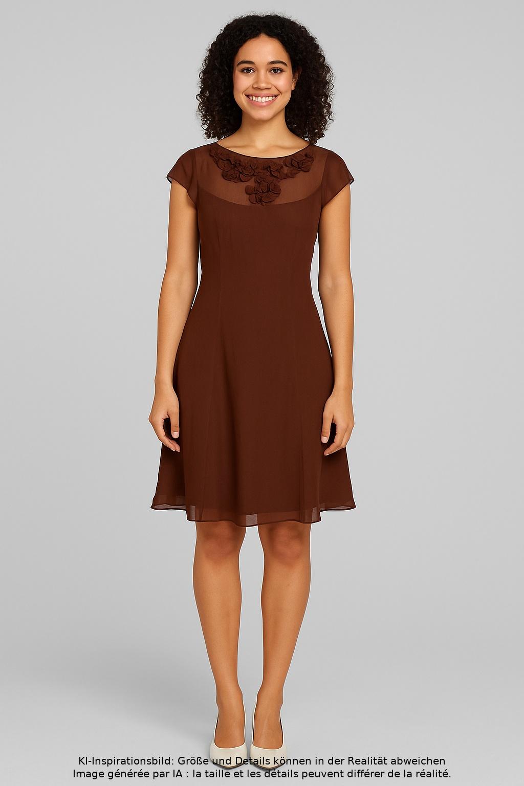 

Rene Lezard Damen Kleid, braun, Gr. 38