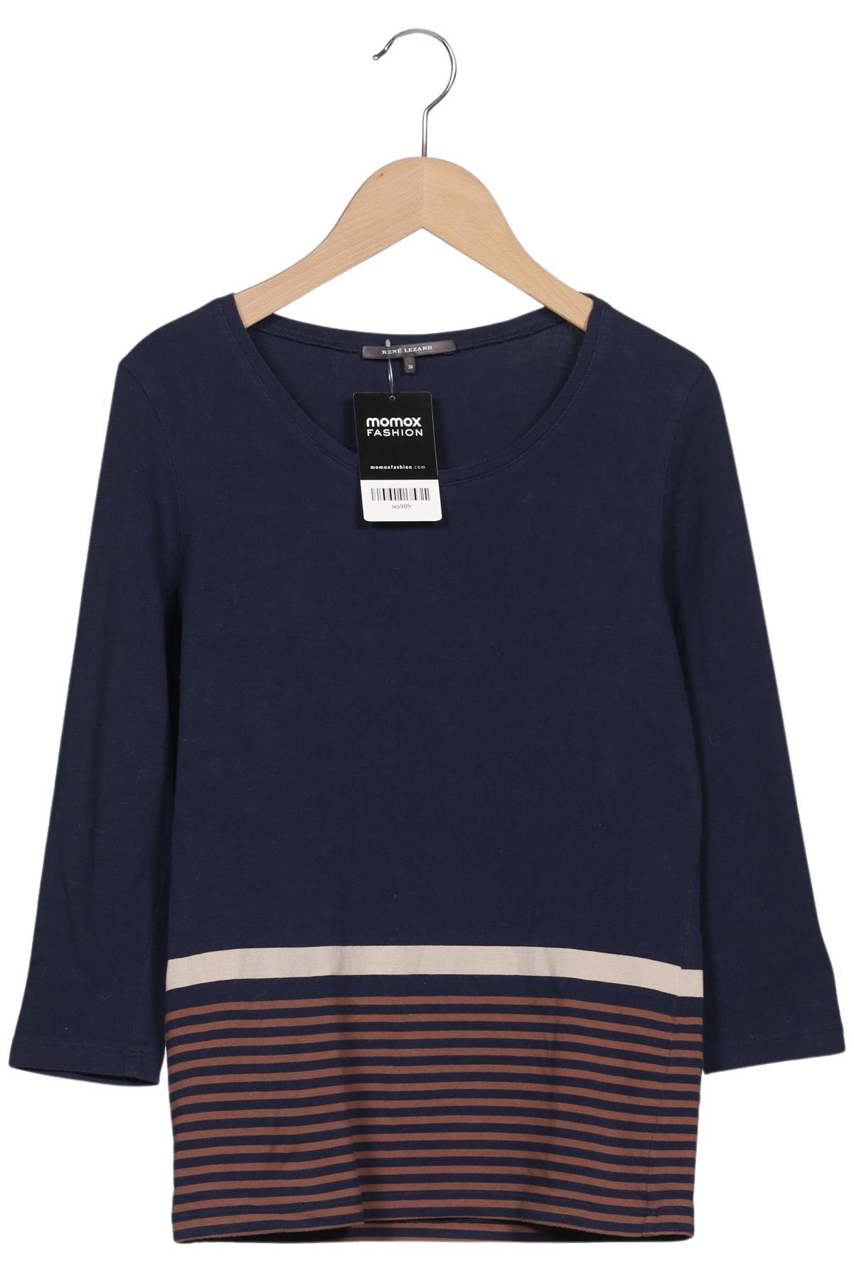 Thumbnail - Rene Lezard Damen Langarmshirt, marineblau, Gr. 36