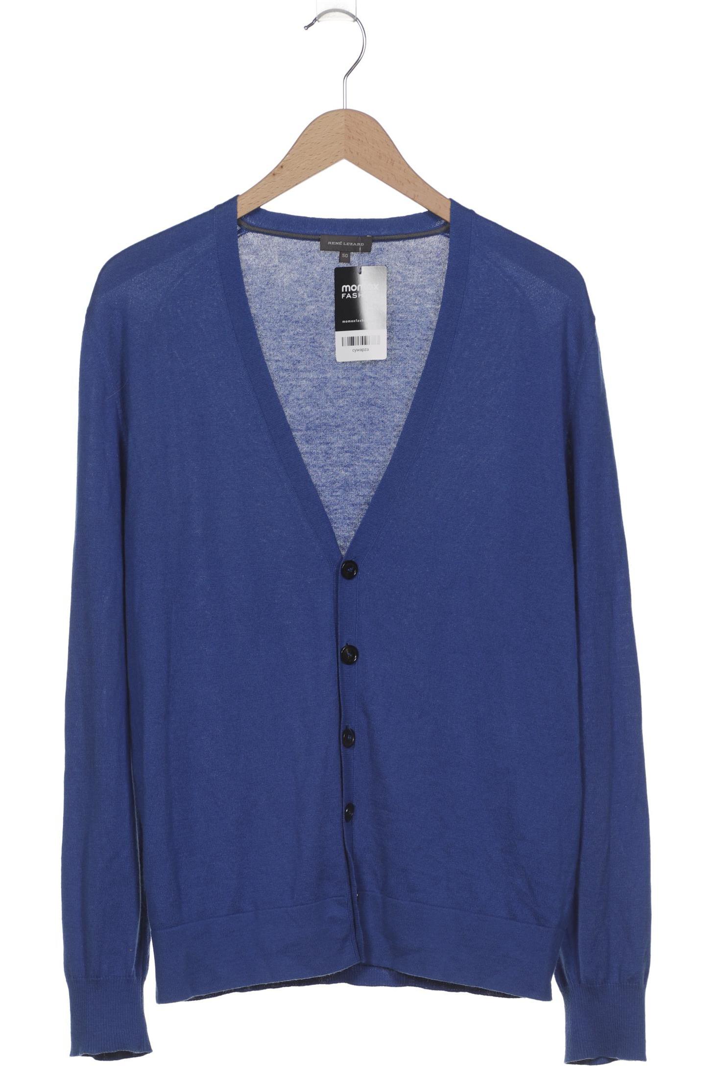 

Rene Lezard Herren Strickjacke, blau, Gr. 50