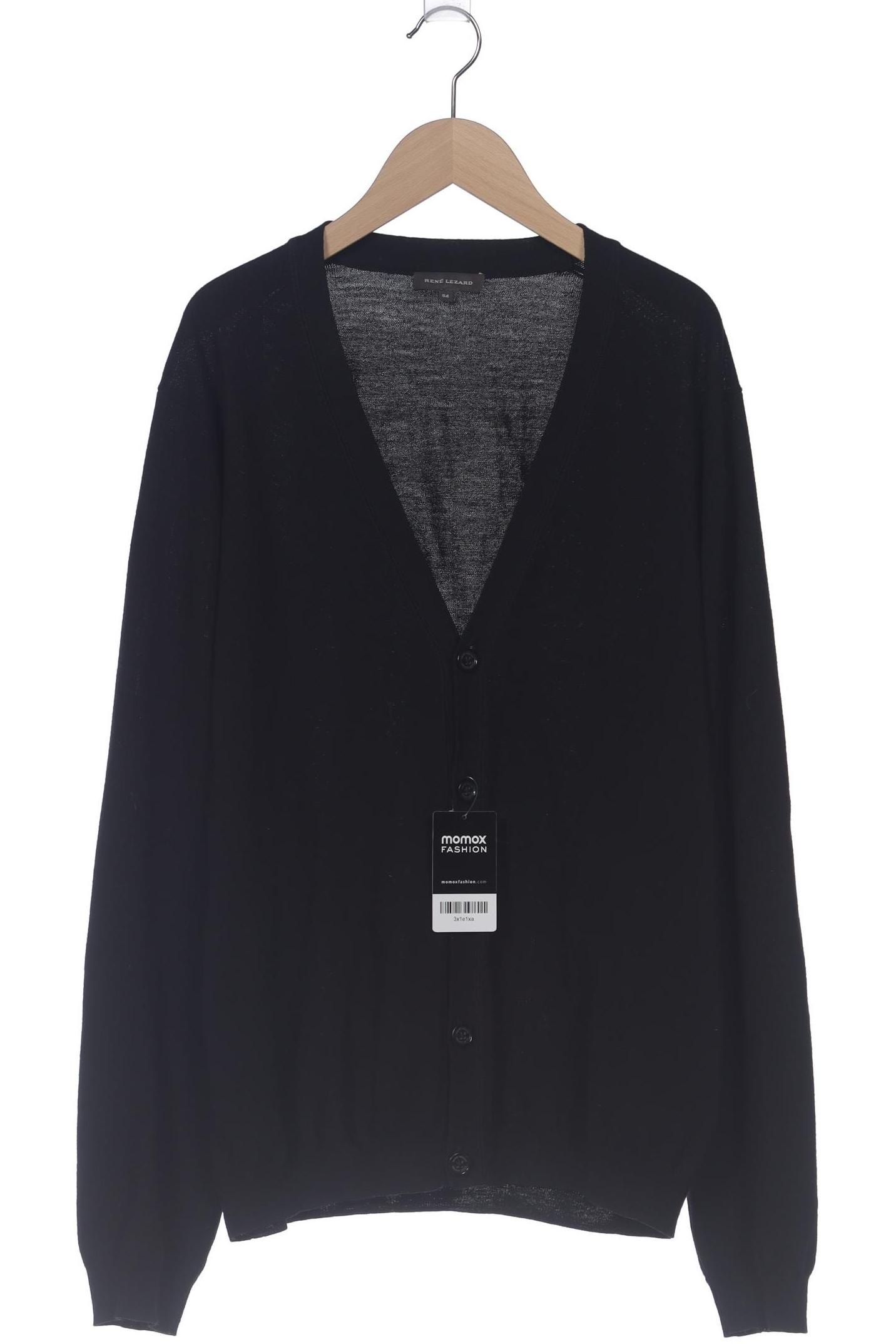 

Rene Lezard Herren Strickjacke, schwarz, Gr. 54