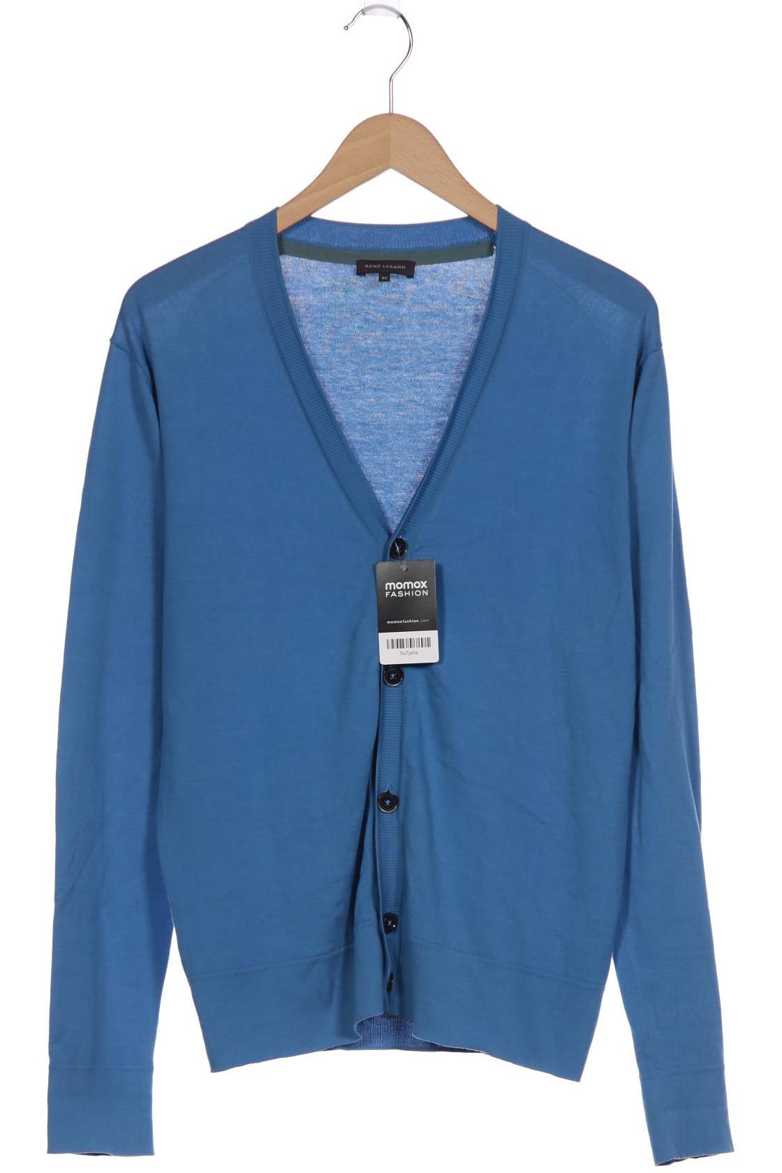 

Rene Lezard Herren Strickjacke, blau, Gr. 50