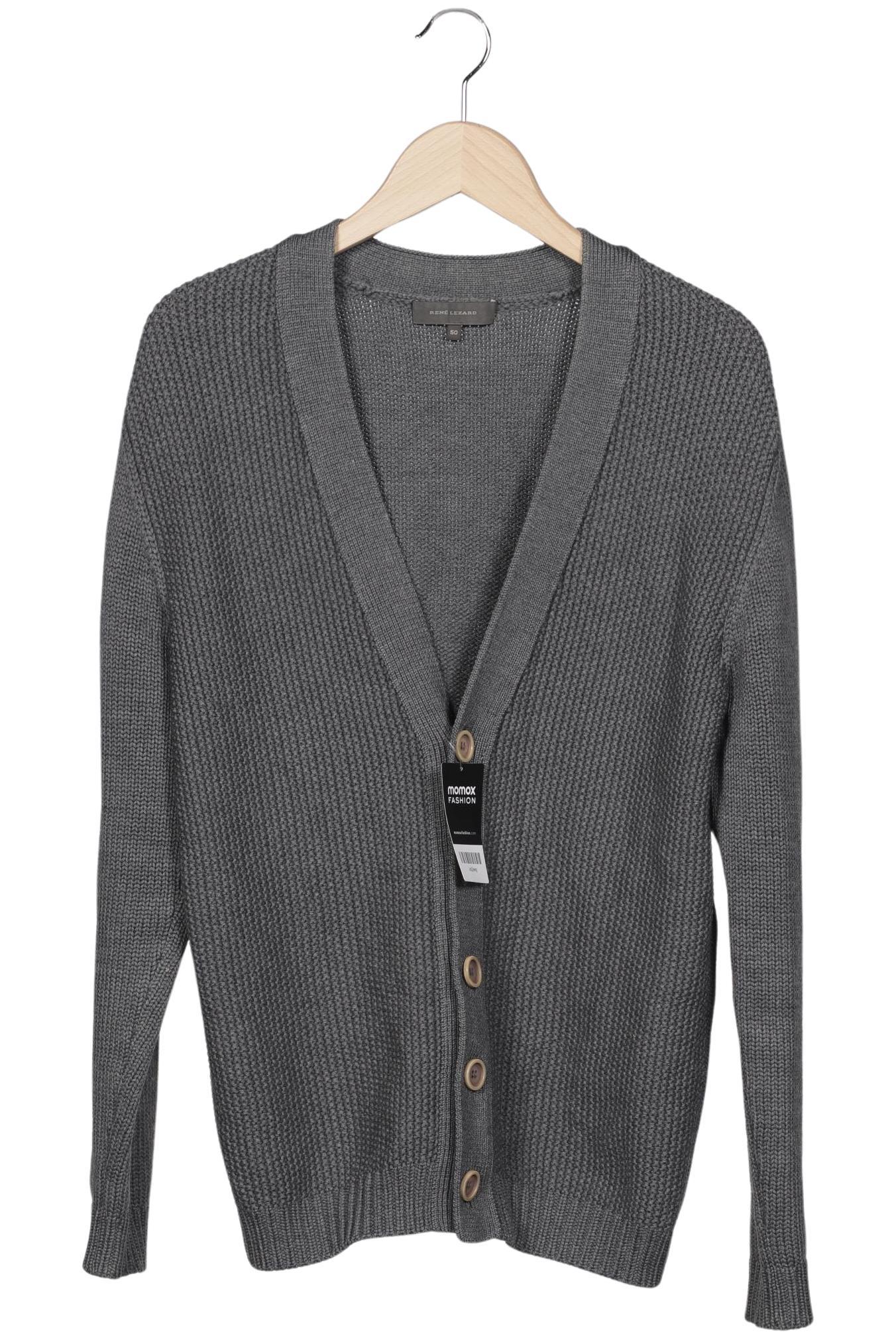 

Rene Lezard Herren Strickjacke, grau, Gr. 50