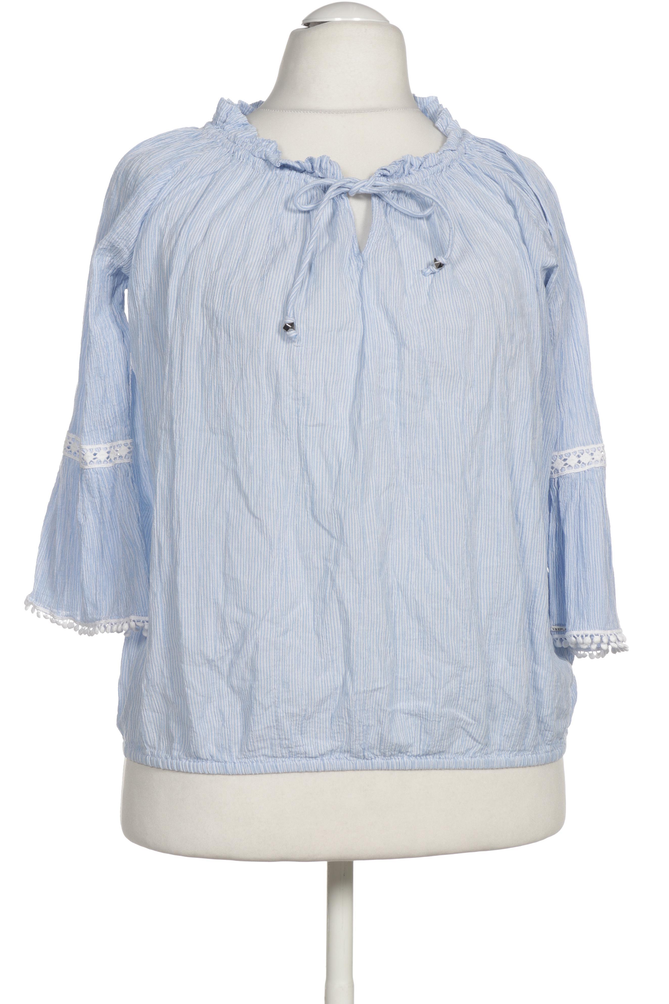 

Replay Damen Bluse, blau, Gr.