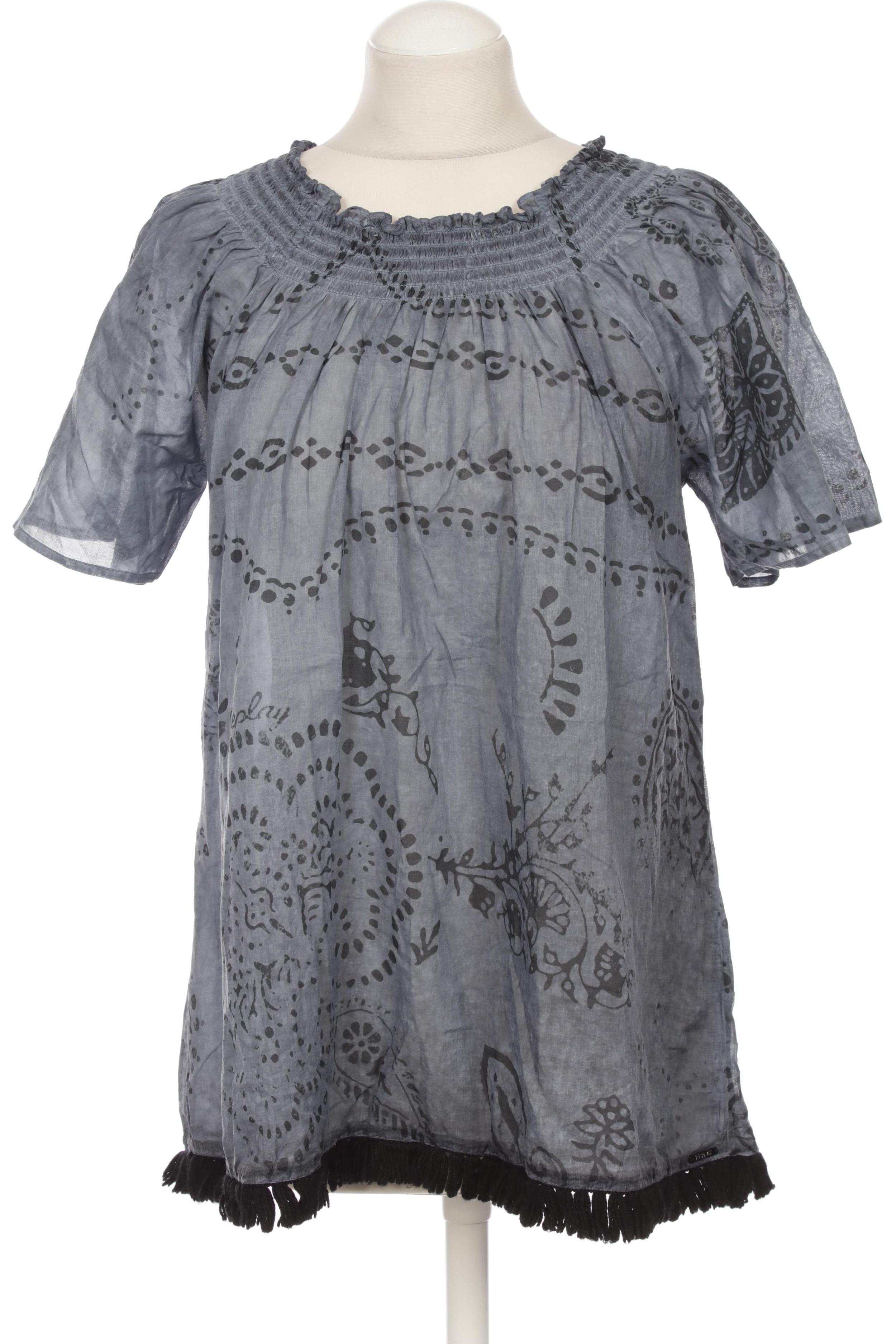 

Replay Damen Bluse, blau, Gr.