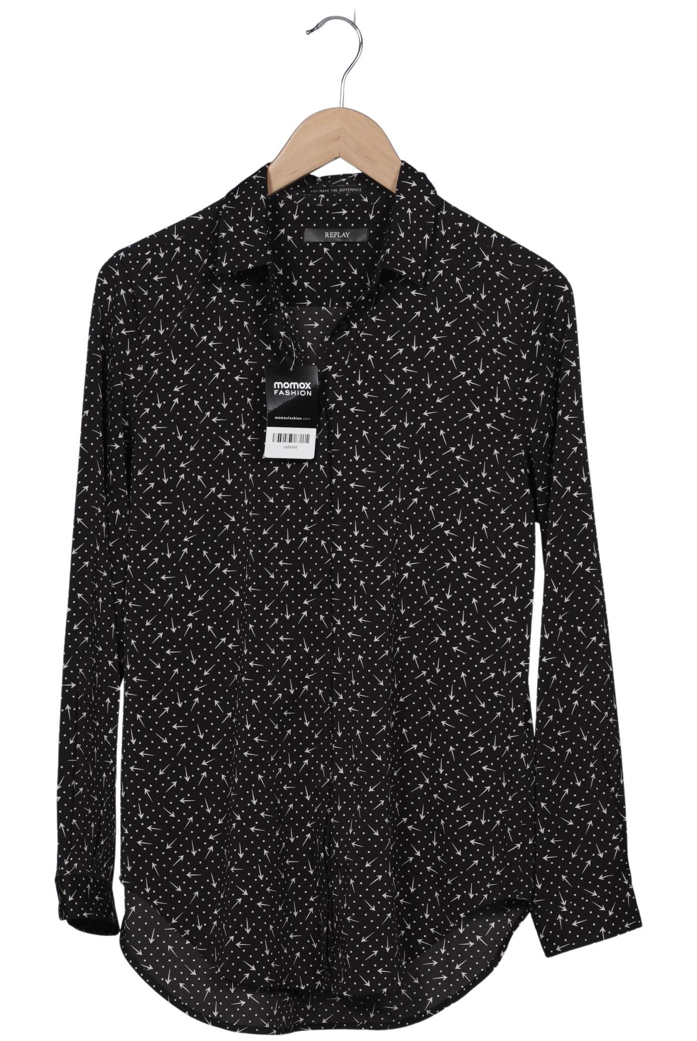 

Replay Damen Bluse, schwarz, Gr. 38